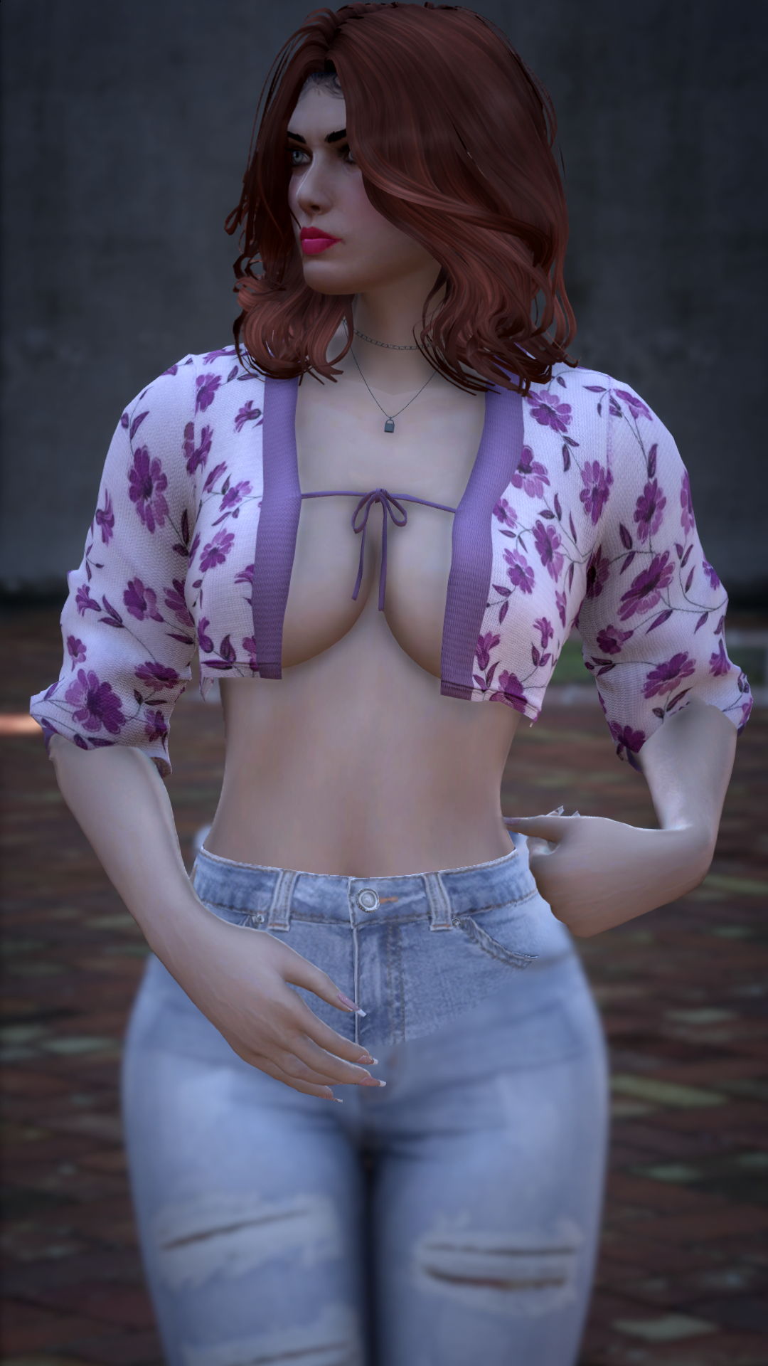 Thumbnail of Short Cardigan in Petunia