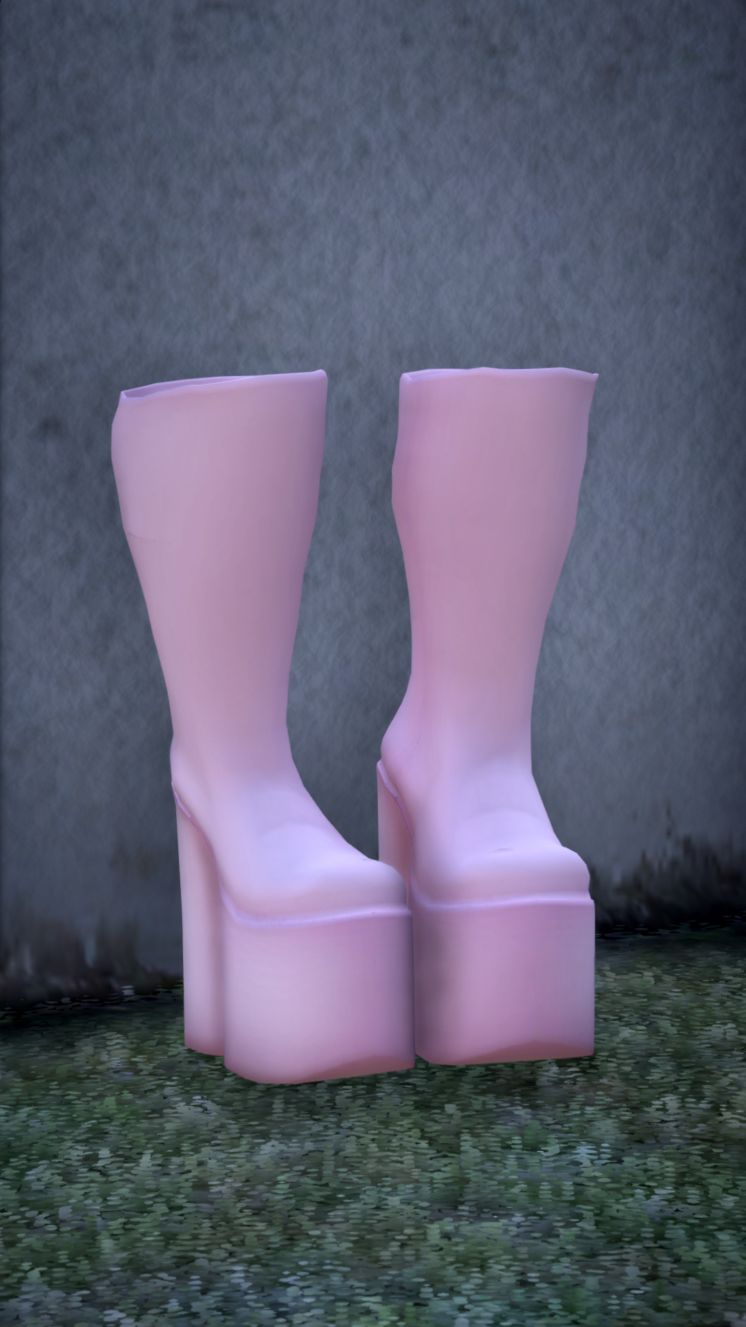 Thumbnail of Block Heel Platform Boots in Pink