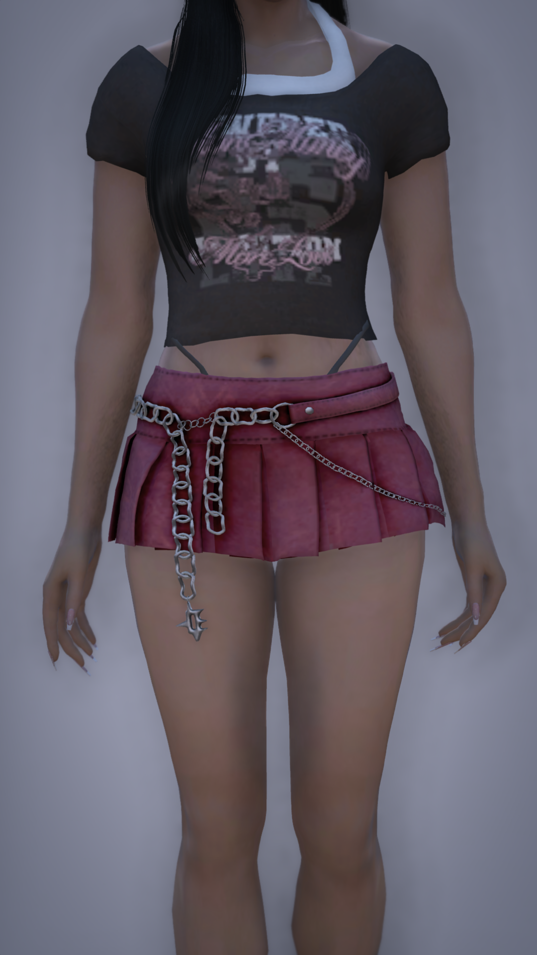 Thumbnail of Chainlink Pleated Mini Skirt in Pink