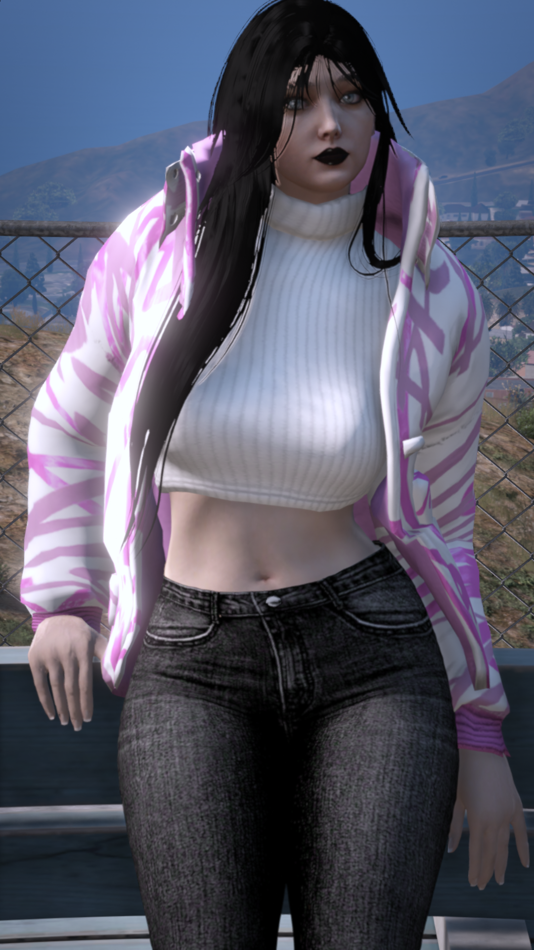 Thumbnail of Jacket & Ribbed Crop Top Set in Pink
