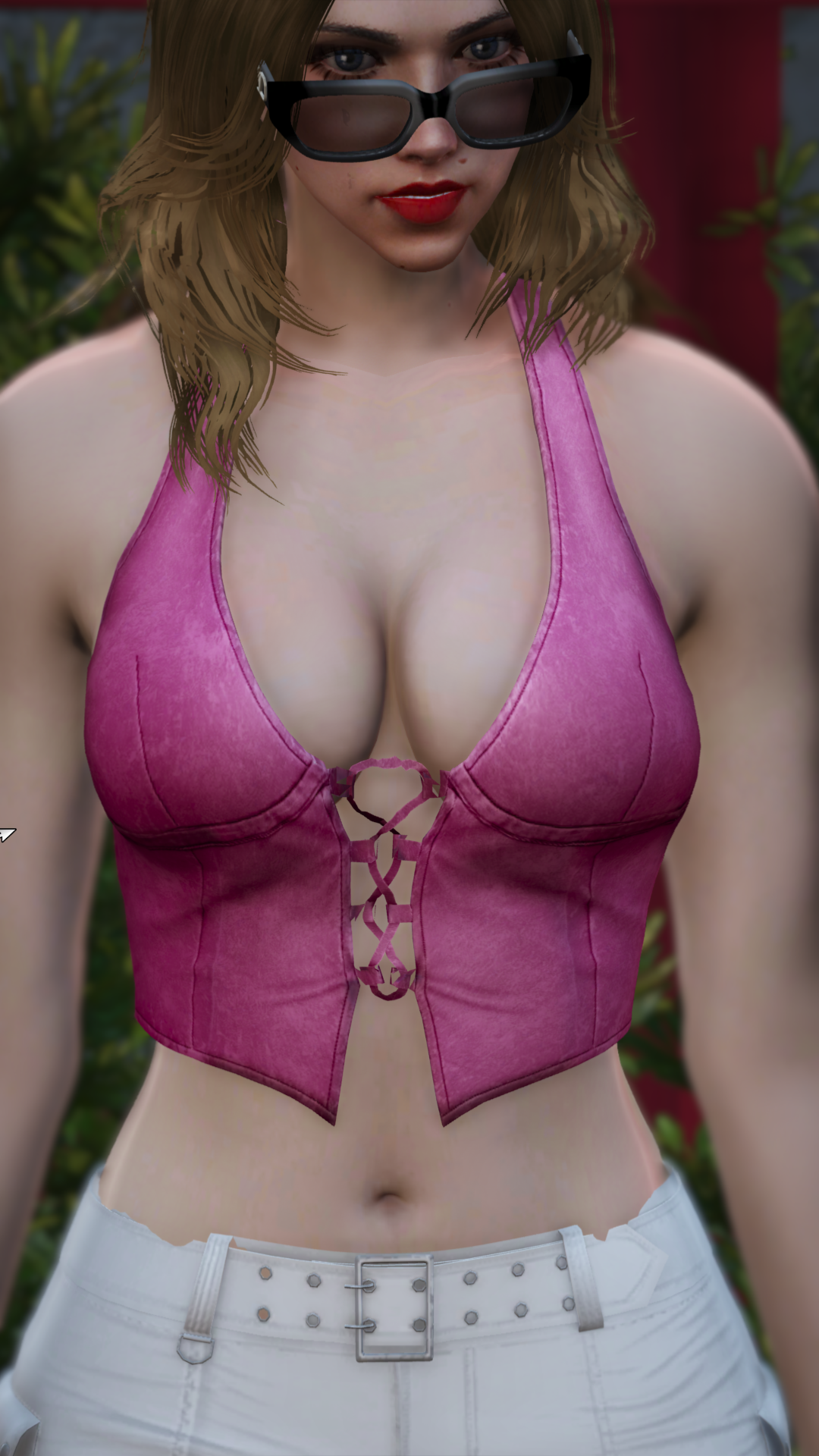 Thumbnail of Lace-Up Halter Corset in Pink