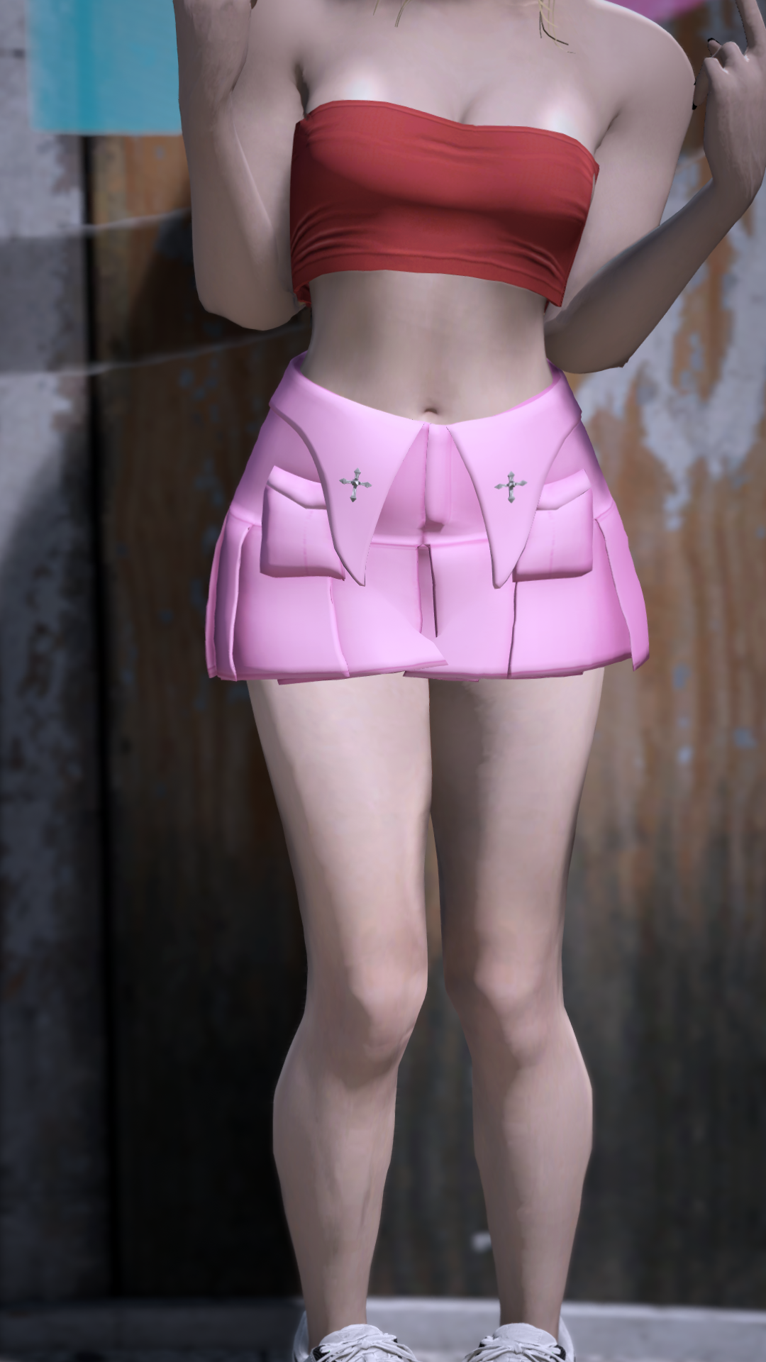 Thumbnail of Cross Pocket Skirt in Pink
