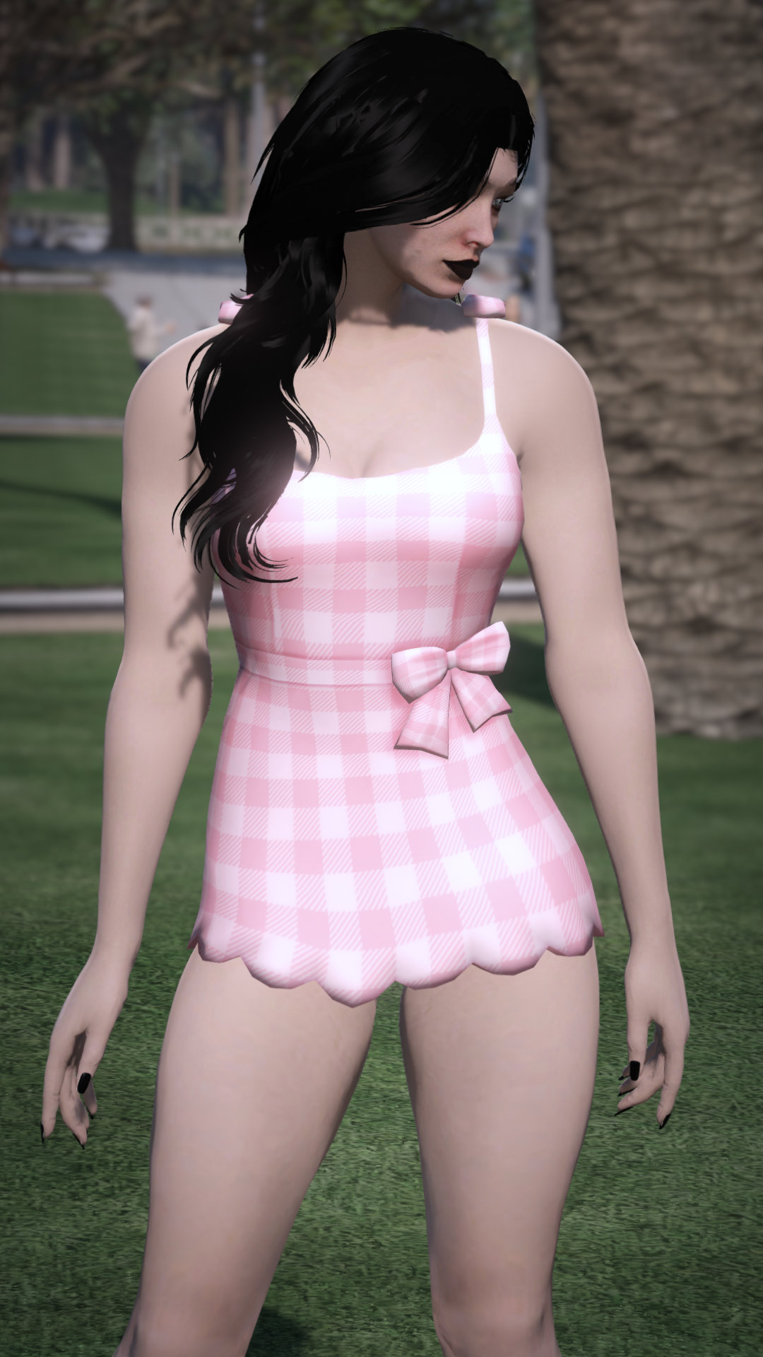 Thumbnail of Scalloped Mini Dress in Pink
