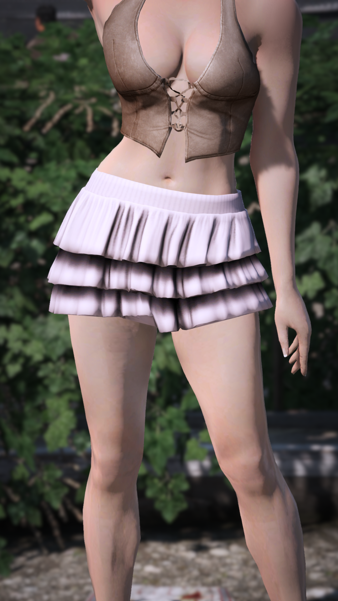 Tiered Ruffle Miniskirt