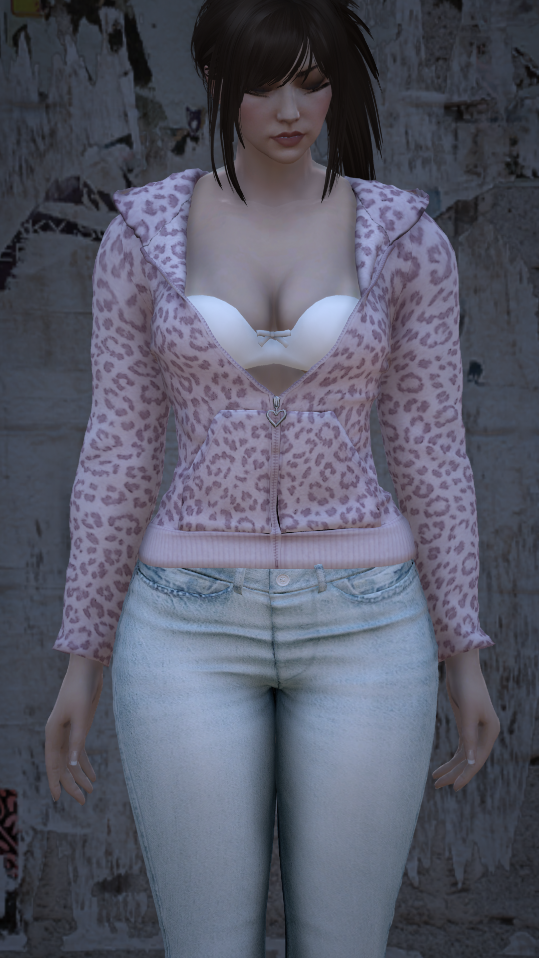 Thumbnail of Unzipped Heart Hoodie in Pink