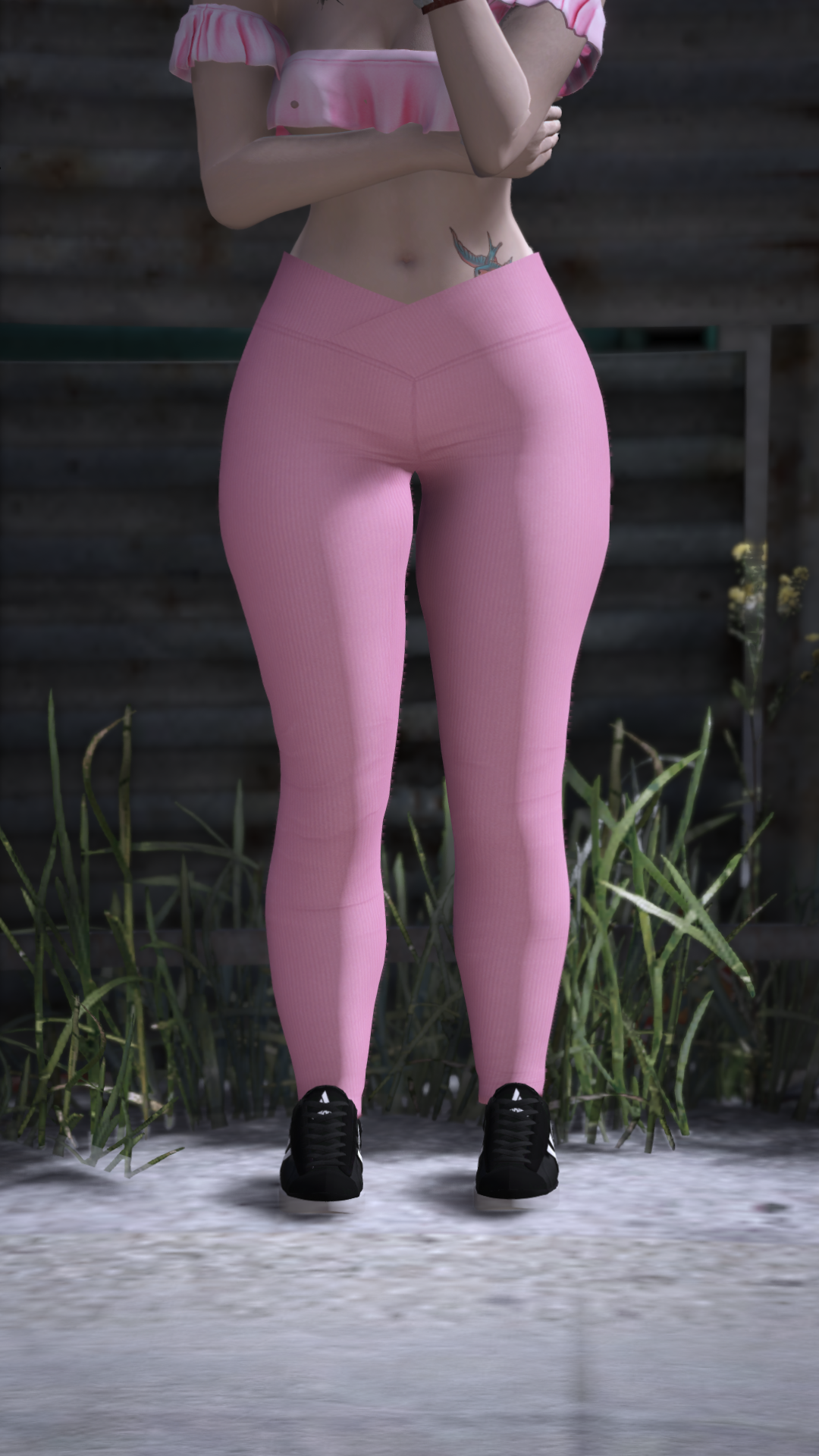 Thumbnail of V-shaped leggings in Pink