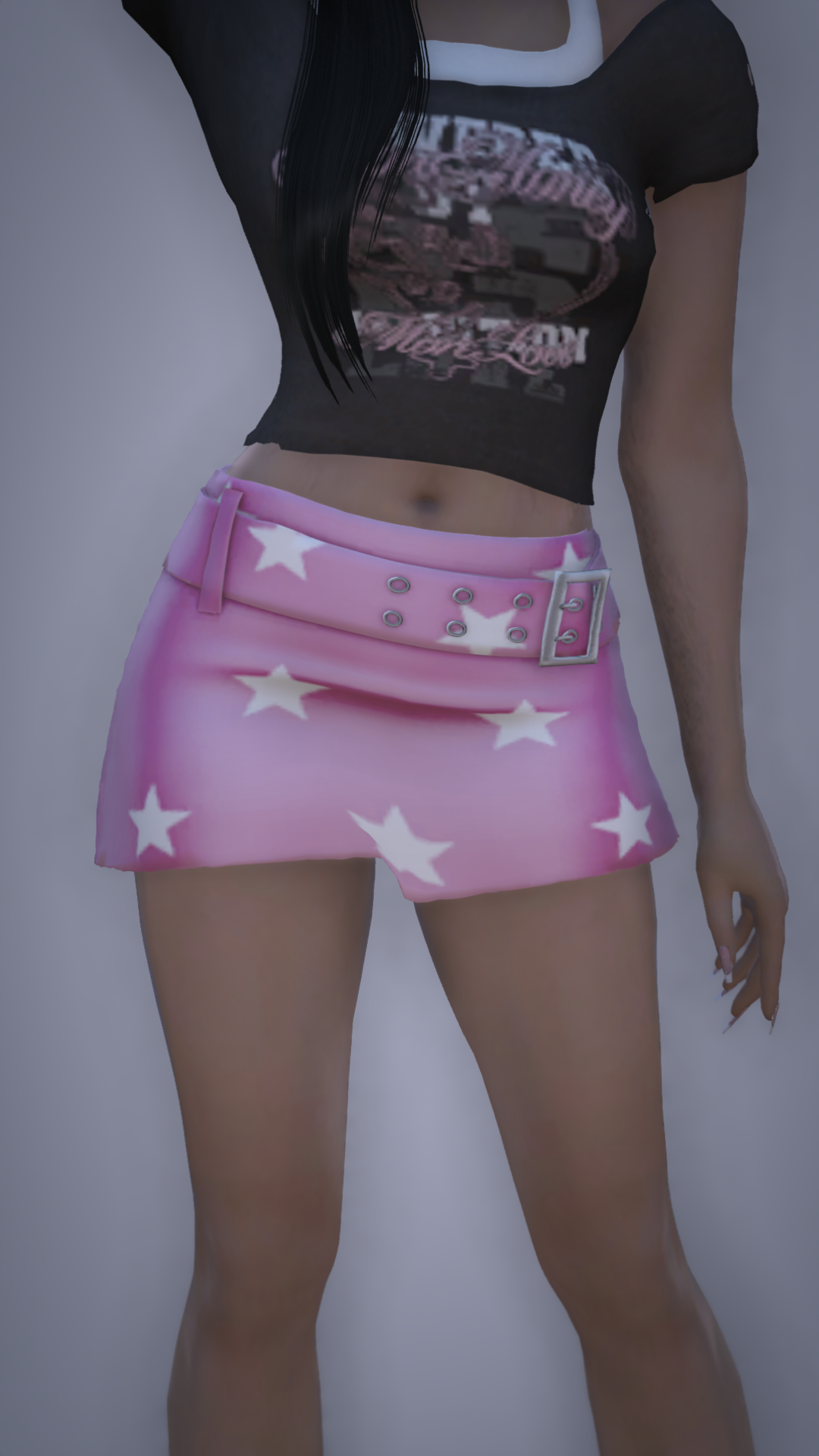 Thumbnail of Star Belt Micro Skirt in Pink & White