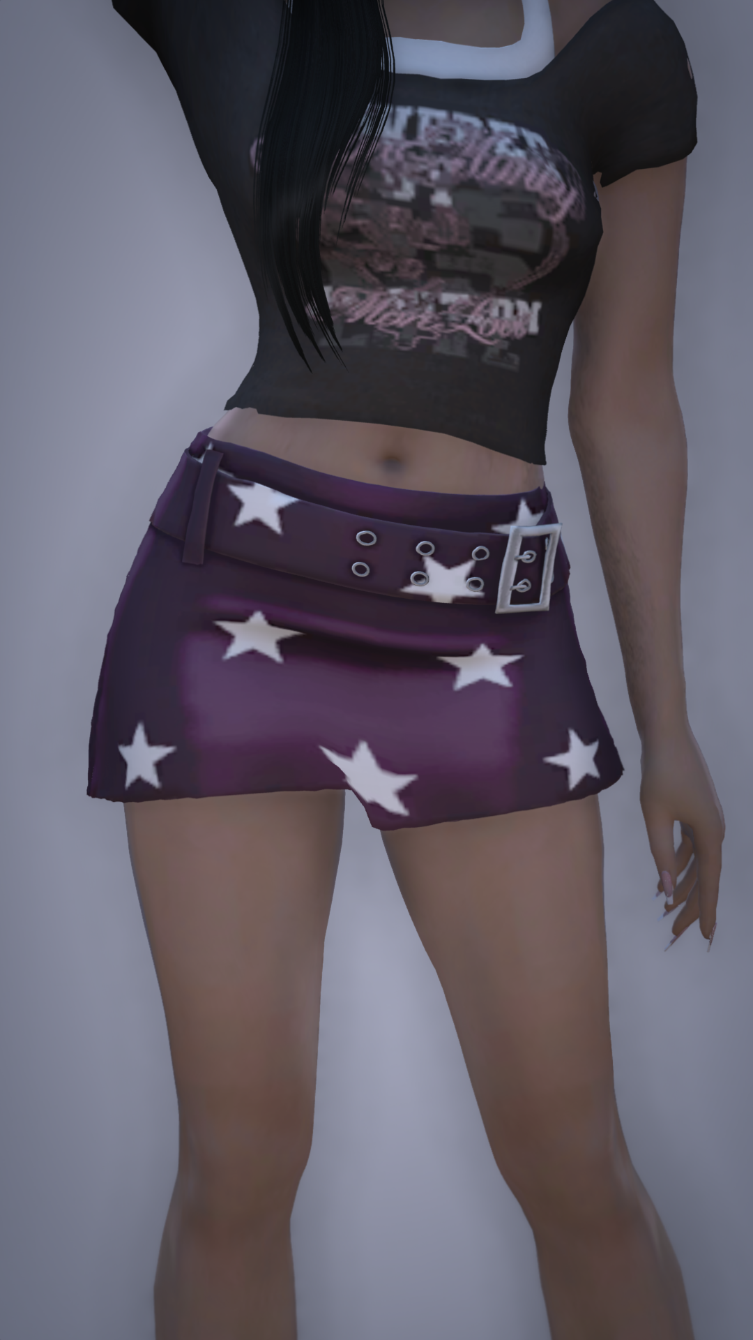 Thumbnail of Star Belt Micro Skirt in Purple