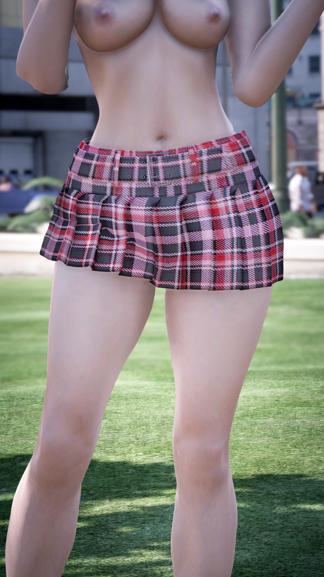 Schoolgirl Style Plaid Skirt