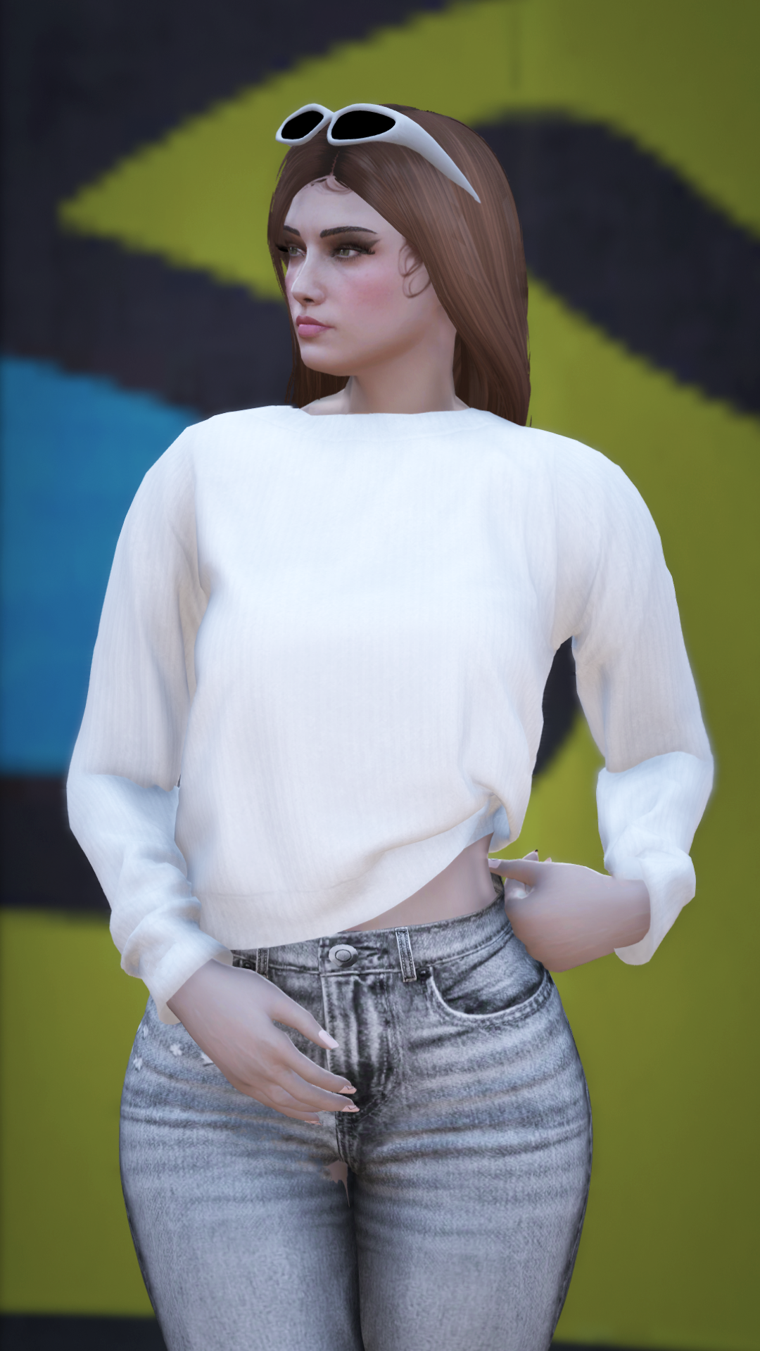Thumbnail of Ribbed Long Sleeve Sweater in White