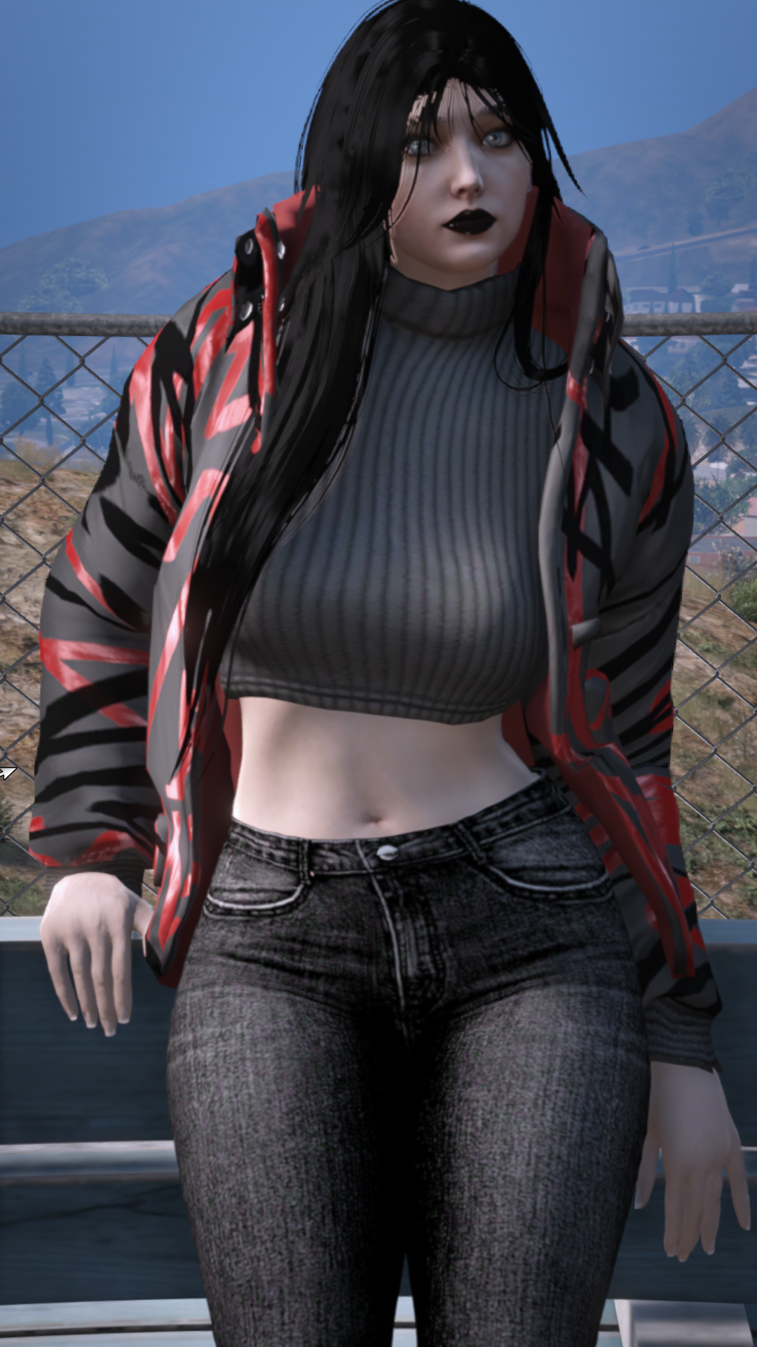Thumbnail of Jacket & Ribbed Crop Top Set in Red