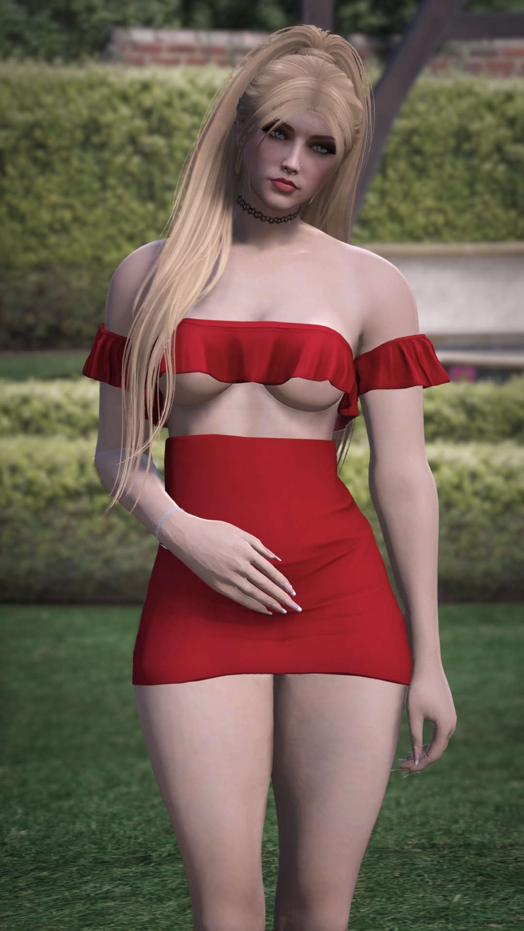 Thumbnail of Two-piece mini dress in Red