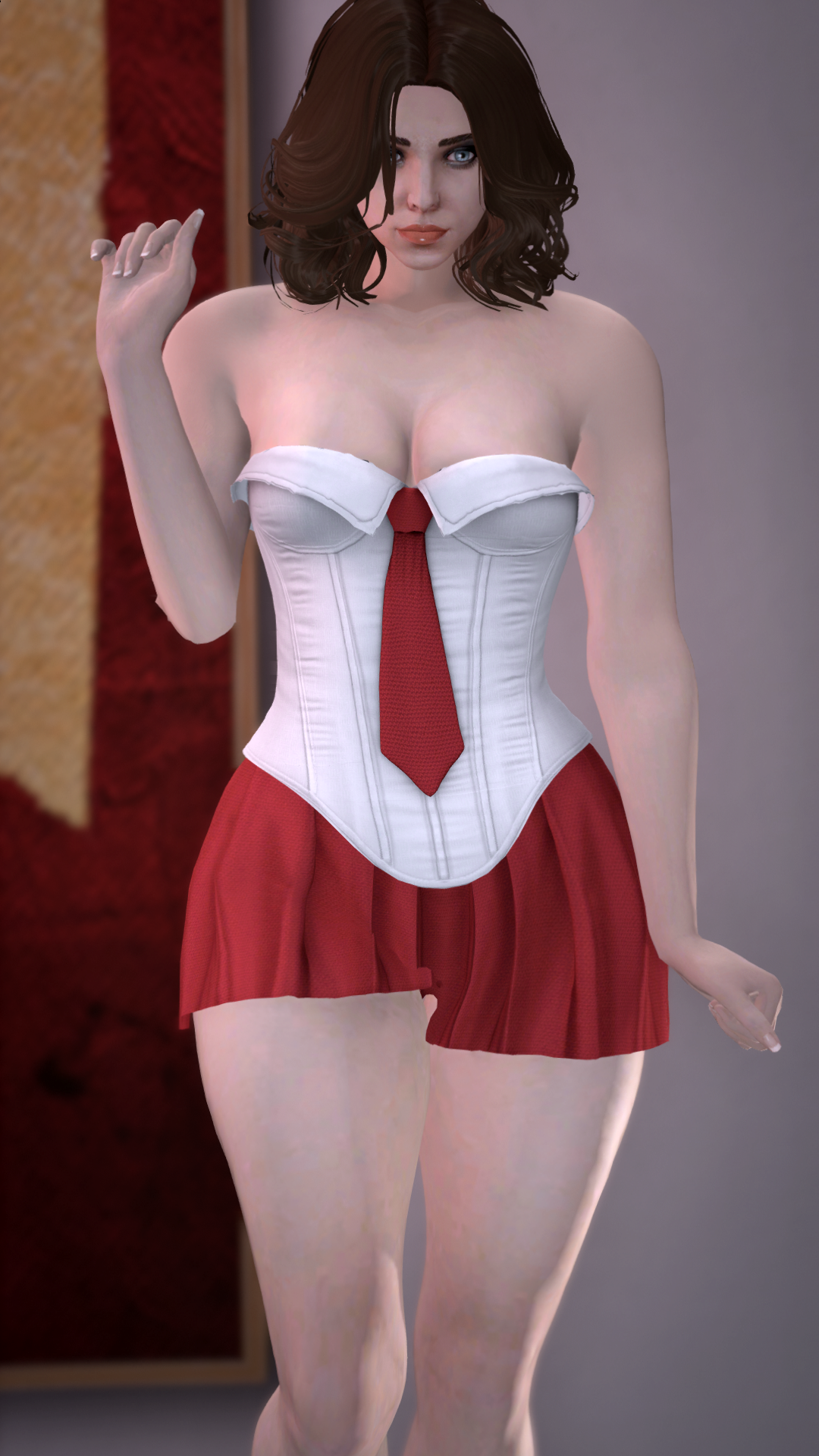 Thumbnail of Mini schoolgirl dress in Red