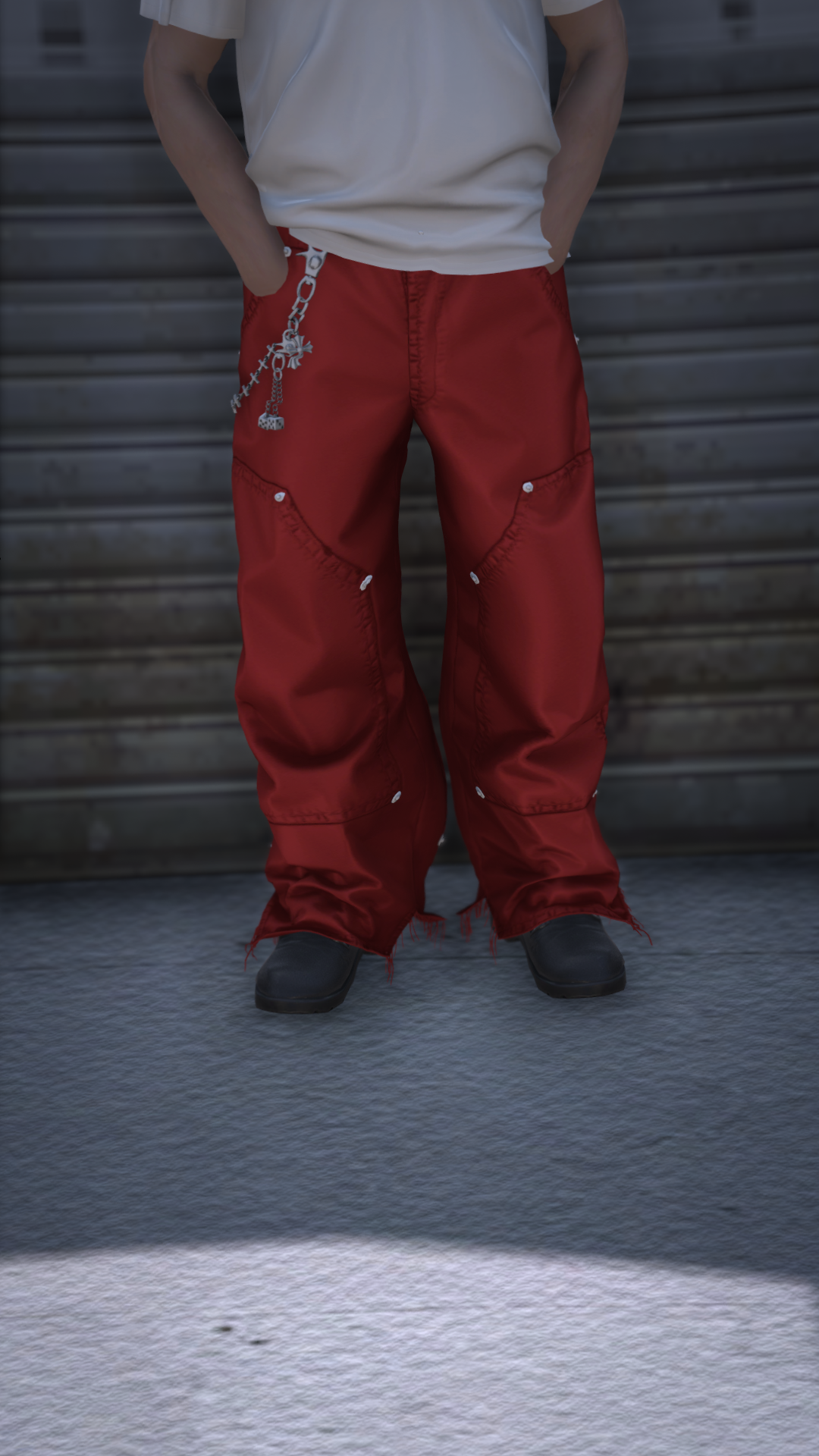 Thumbnail of Cargo Pants with Chain in Red