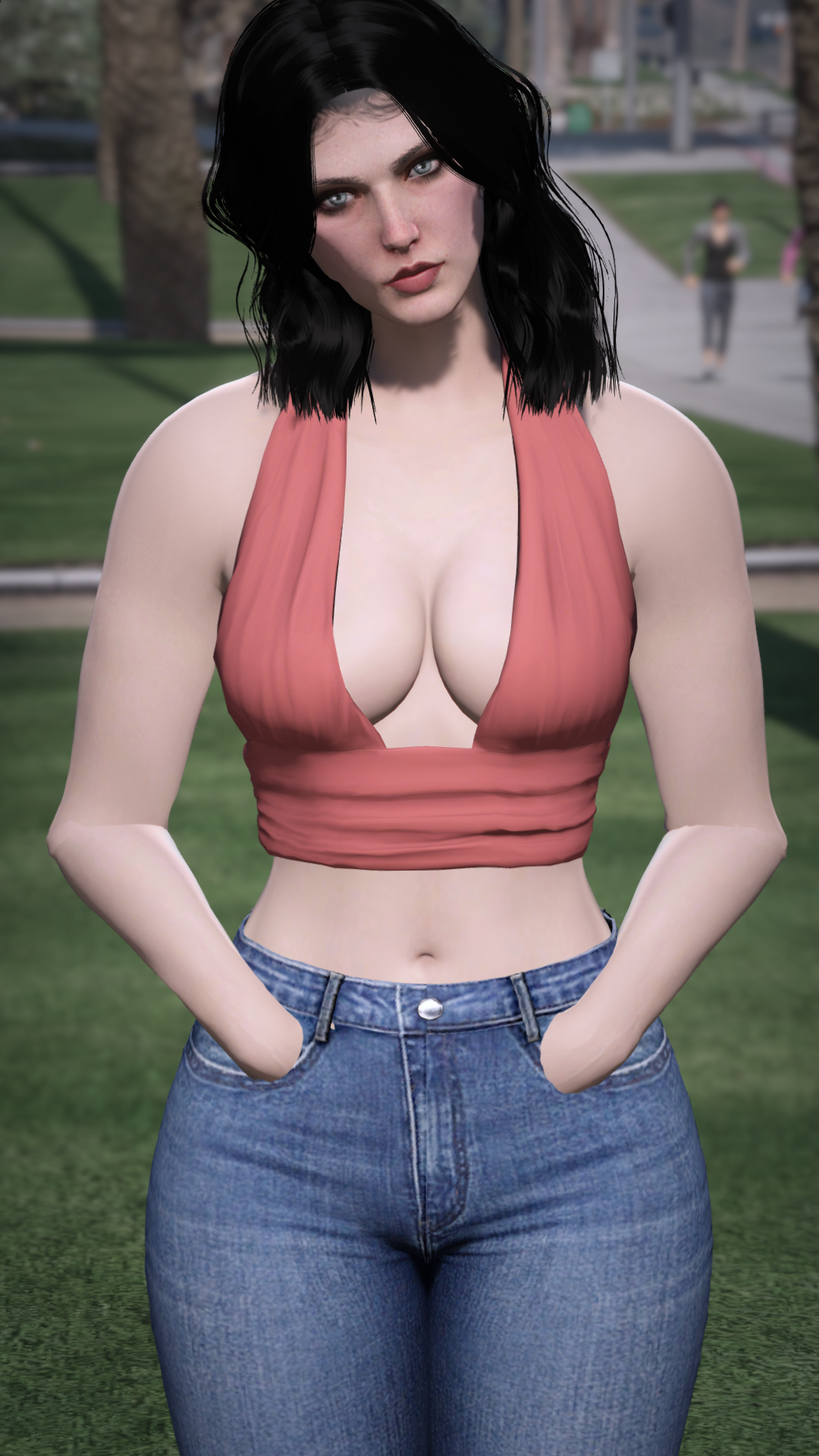 Thumbnail of Plunge Halter Crop in Red