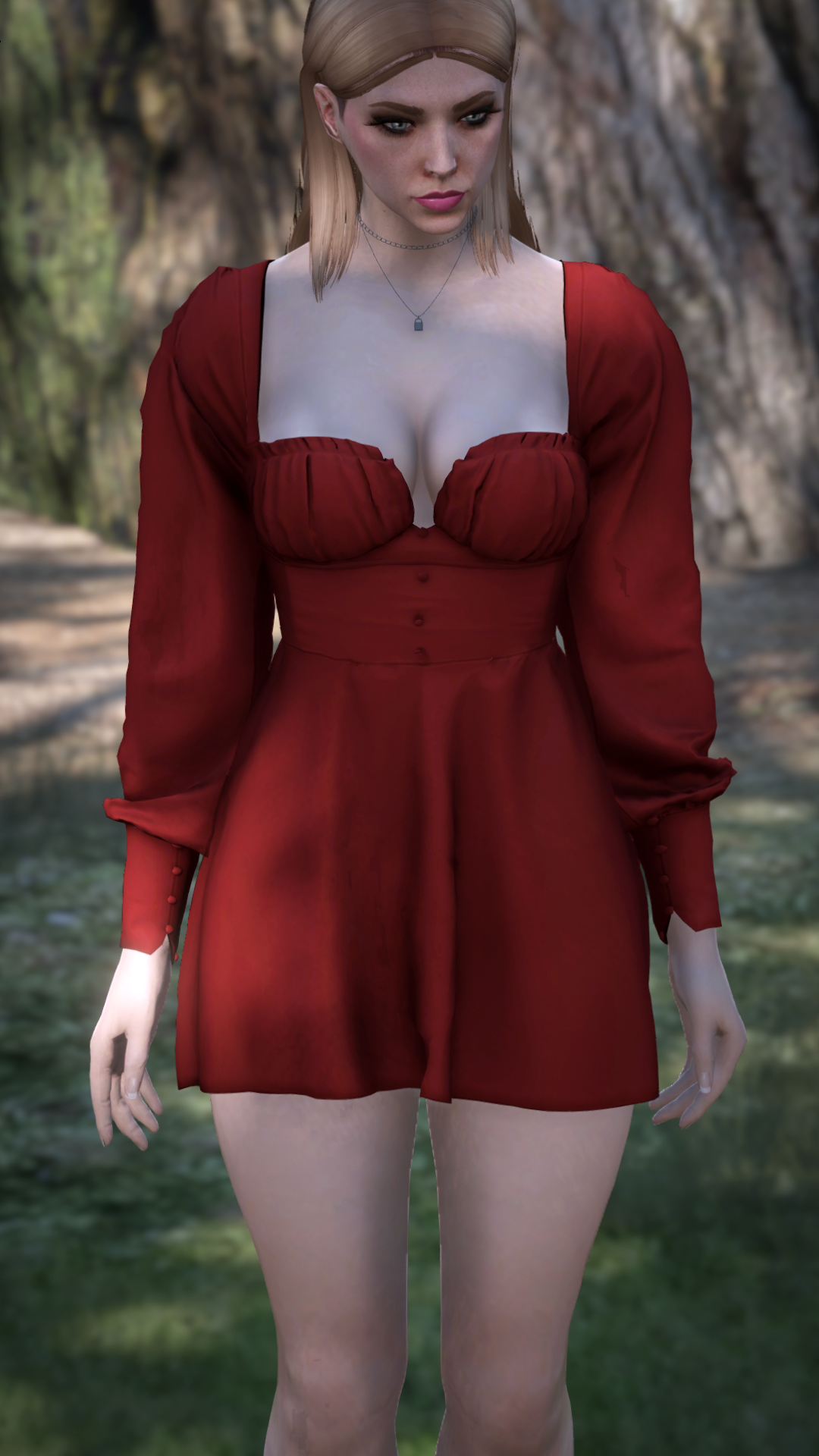 Thumbnail of Ruched Bust Mini Dress in Red
