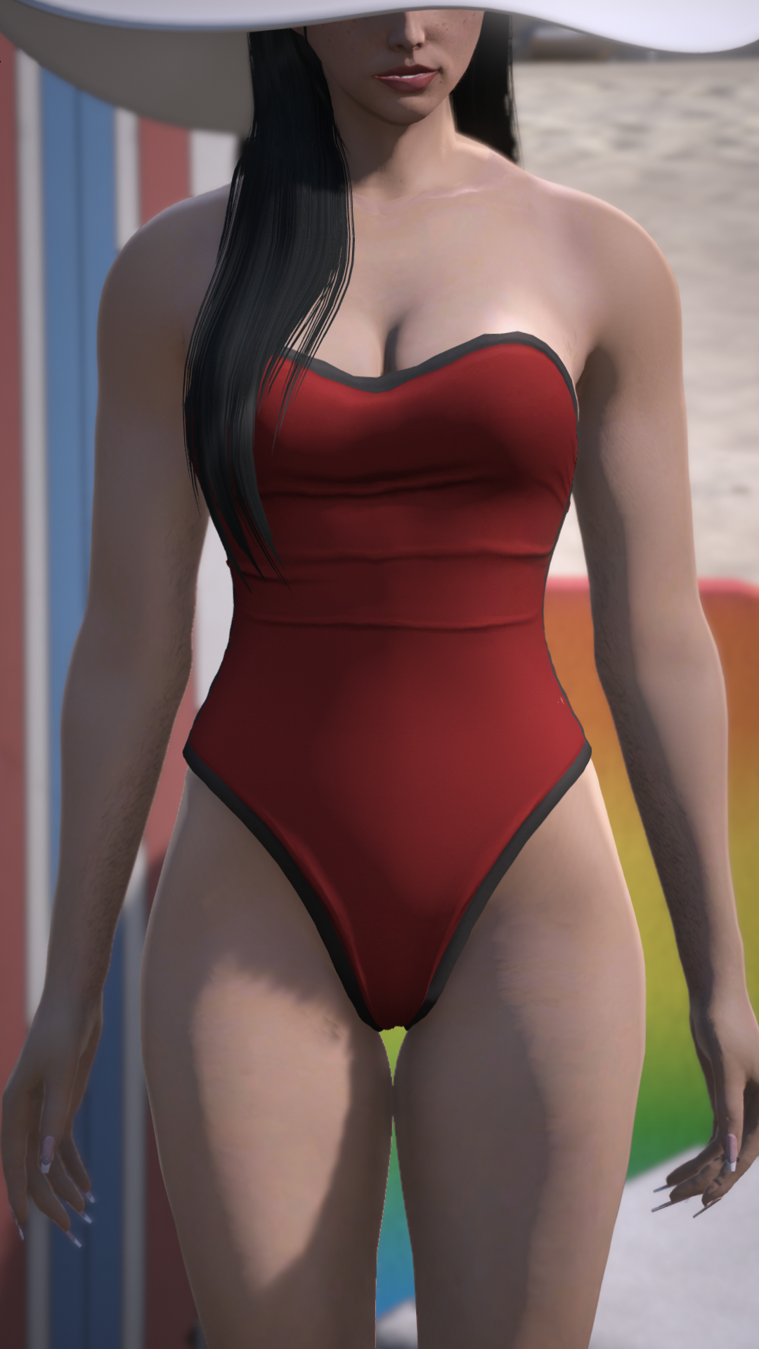 Thumbnail of High-Cut Swimsuit in Red