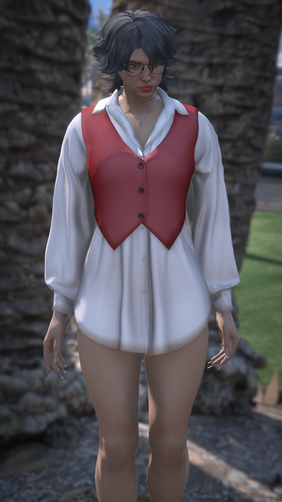Vest Shirt Dress