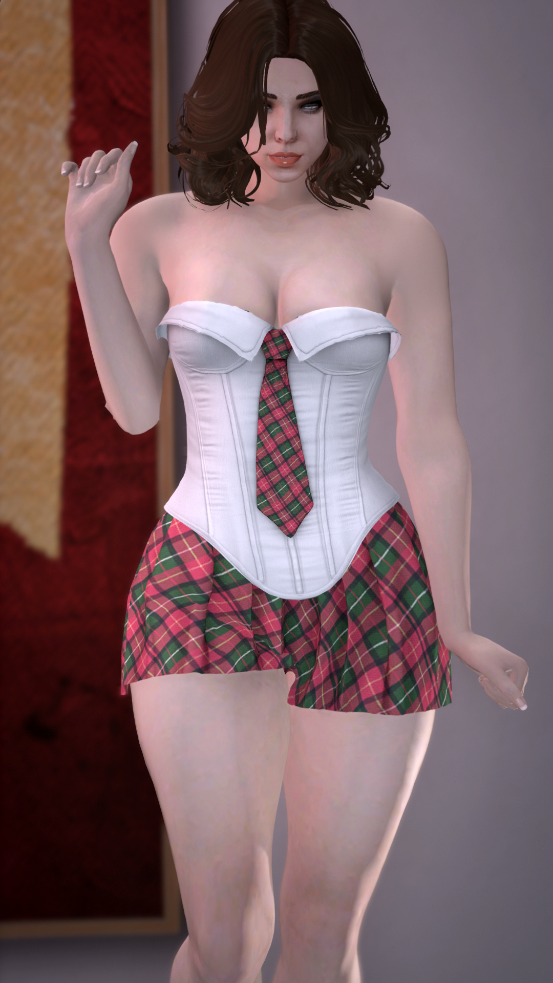 Thumbnail of Mini schoolgirl dress in Strawberry