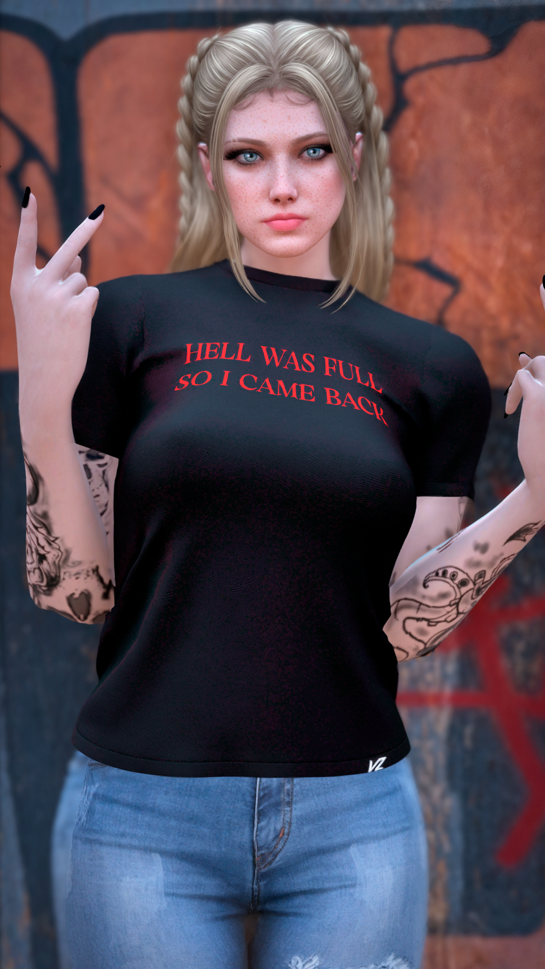 Thumbnail of Grunge T-Shirt (Women) in Hell Full