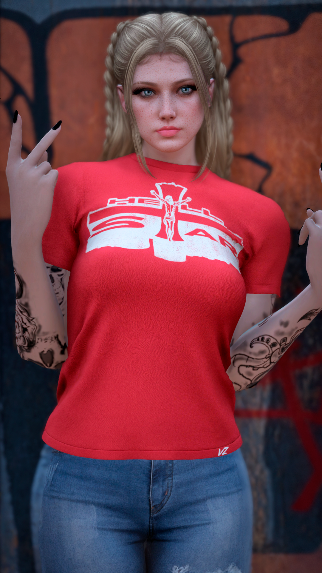 Thumbnail of Grunge T-Shirt (Women) in Red