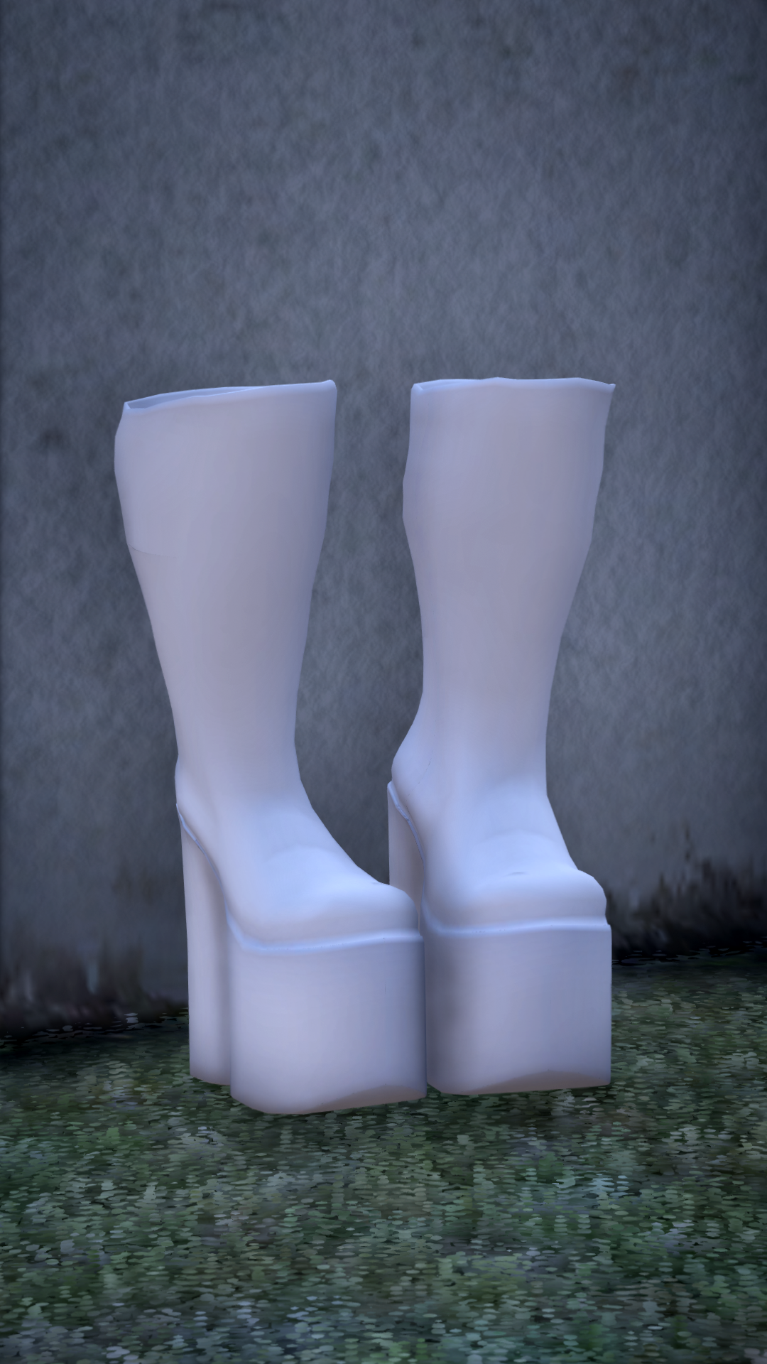 Thumbnail of Block Heel Platform Boots in White