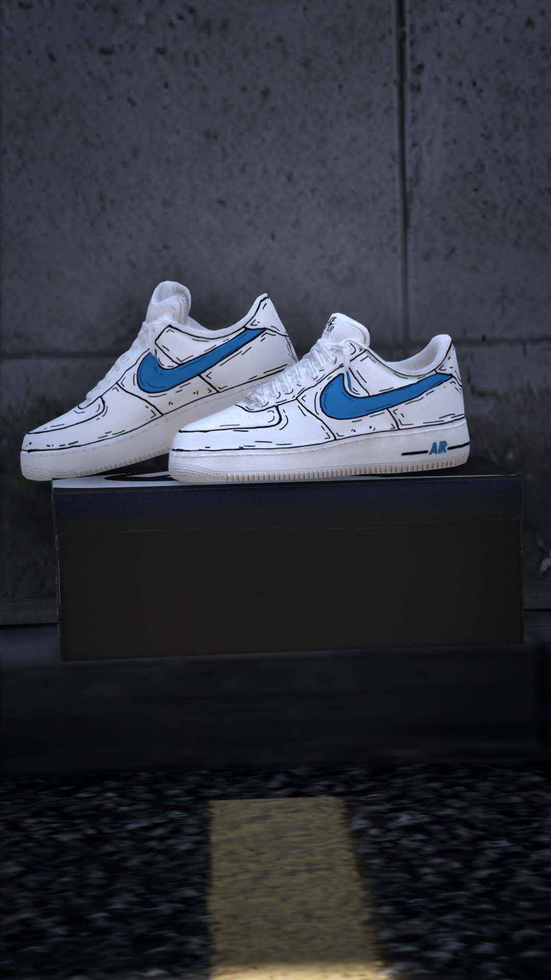 Thumbnail of Custom Sneaker (Women) in White Cartoon