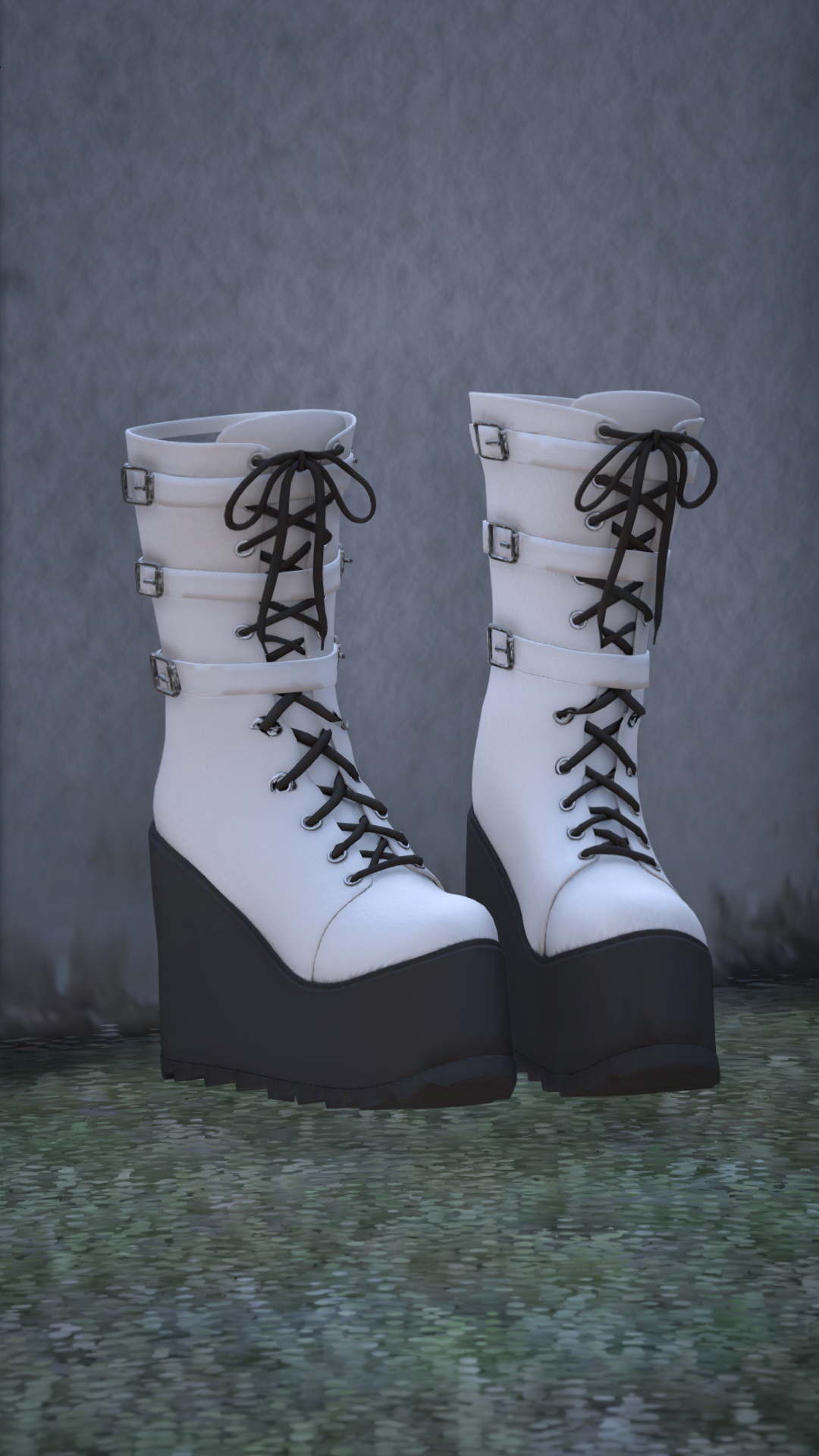 Gothic Wedge Platform Boots