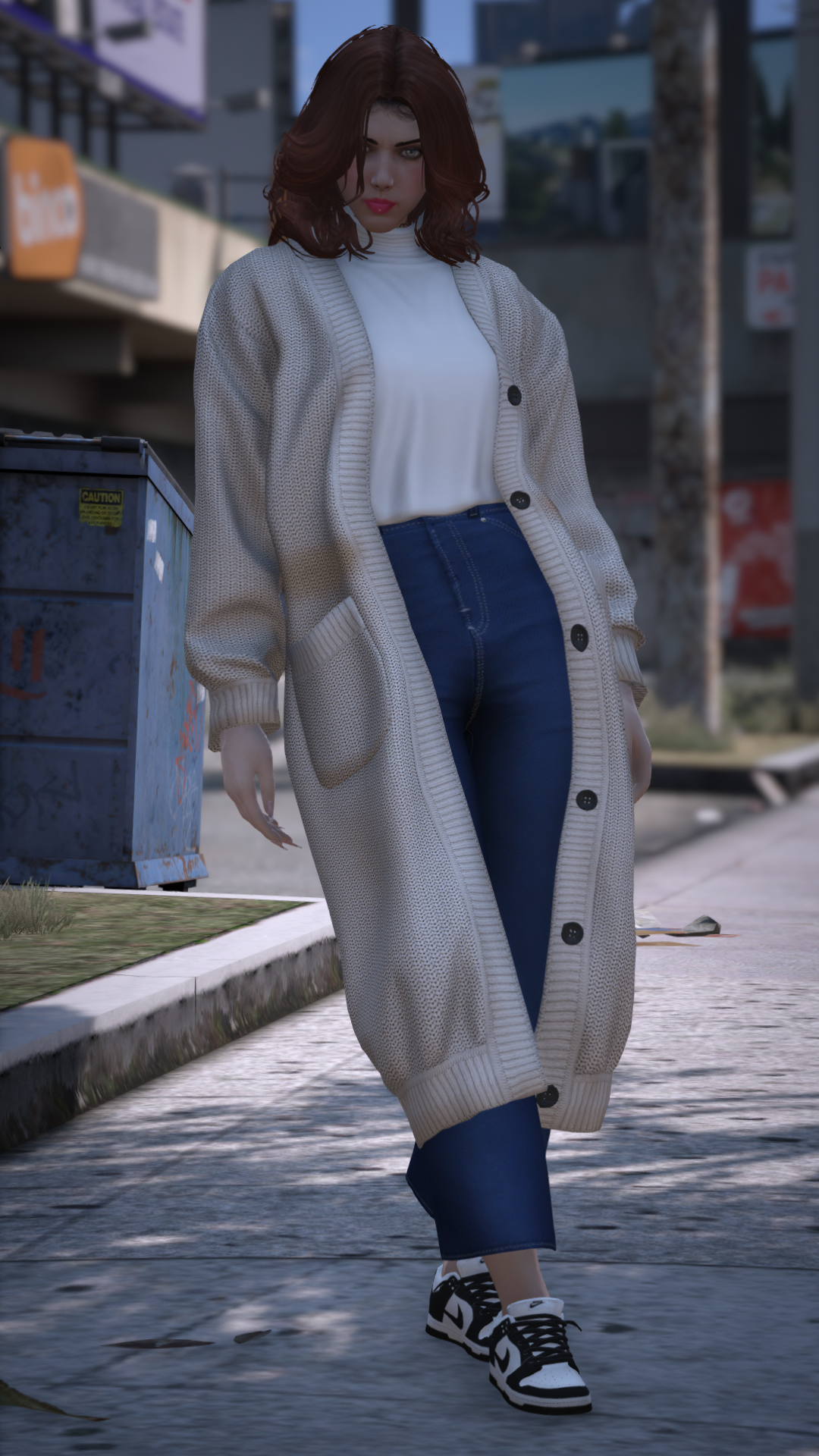 Thumbnail of Long cardigan & Turtleneck T-Shirt in White