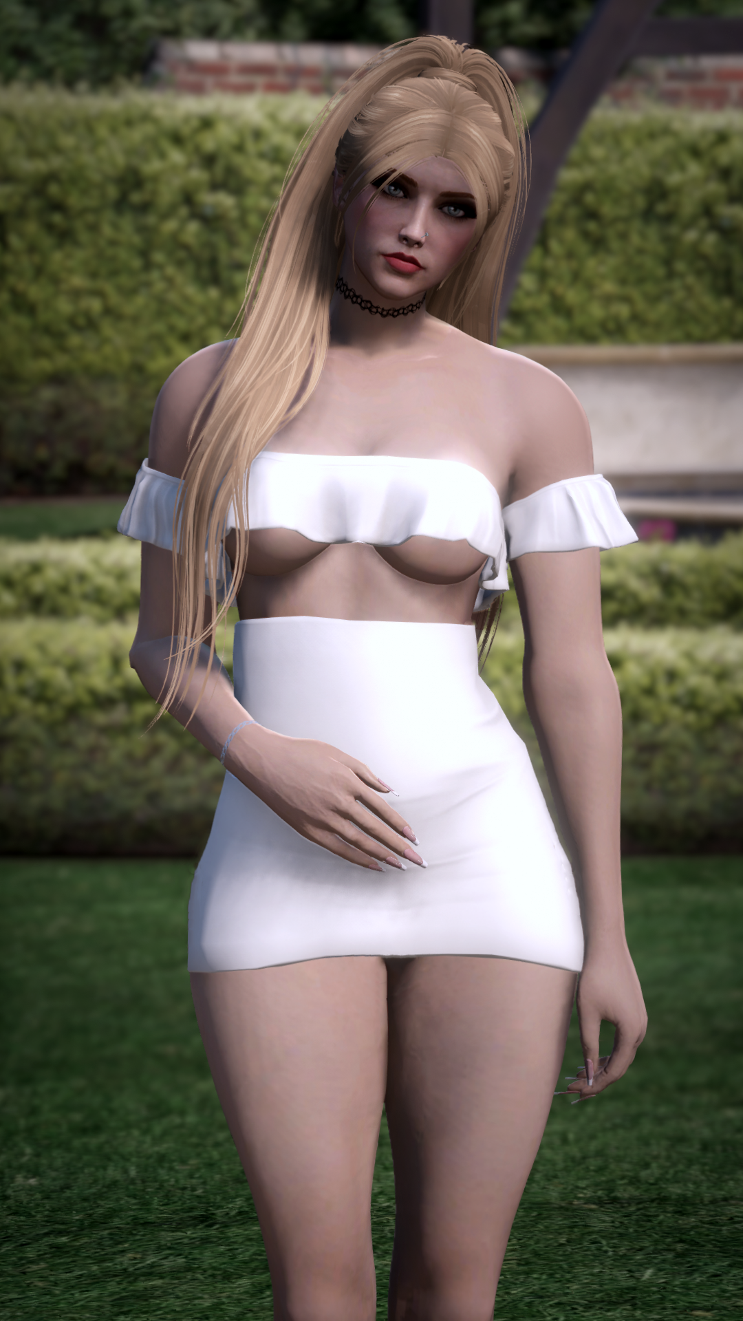 Thumbnail of Two-piece mini dress in White
