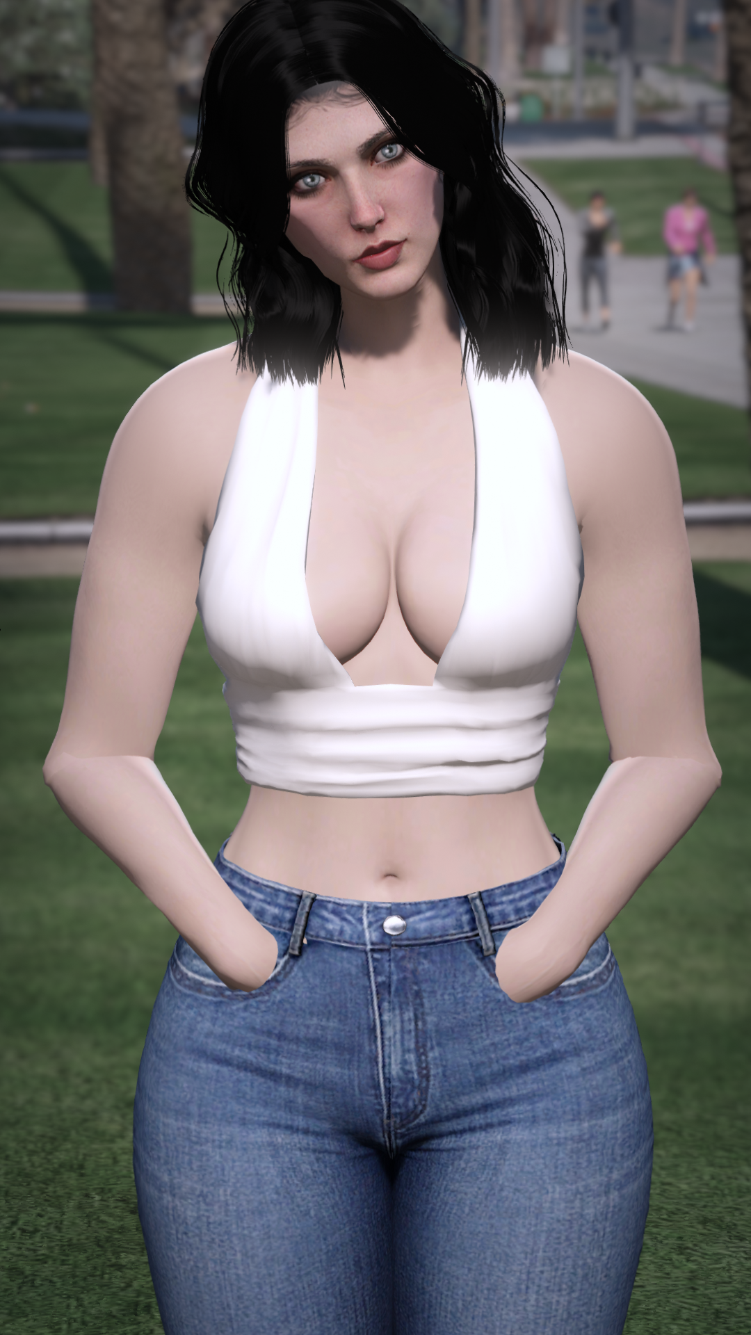 Plunge Halter Crop