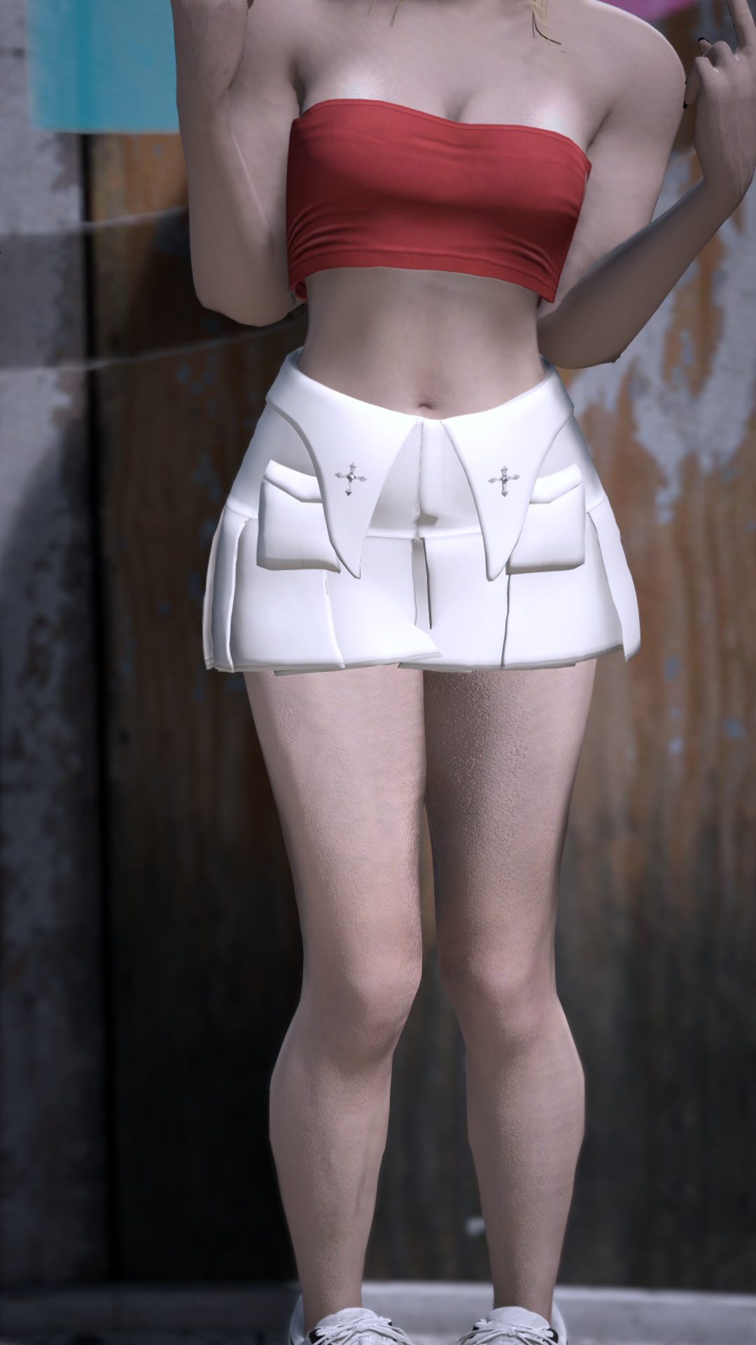 Thumbnail of Cross Pocket Skirt in White