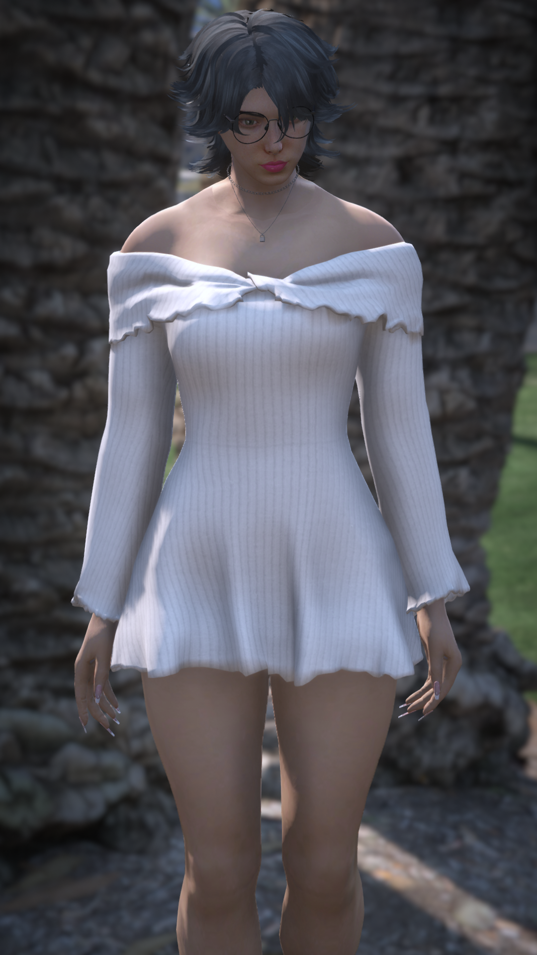 Ribbed Mini Dress