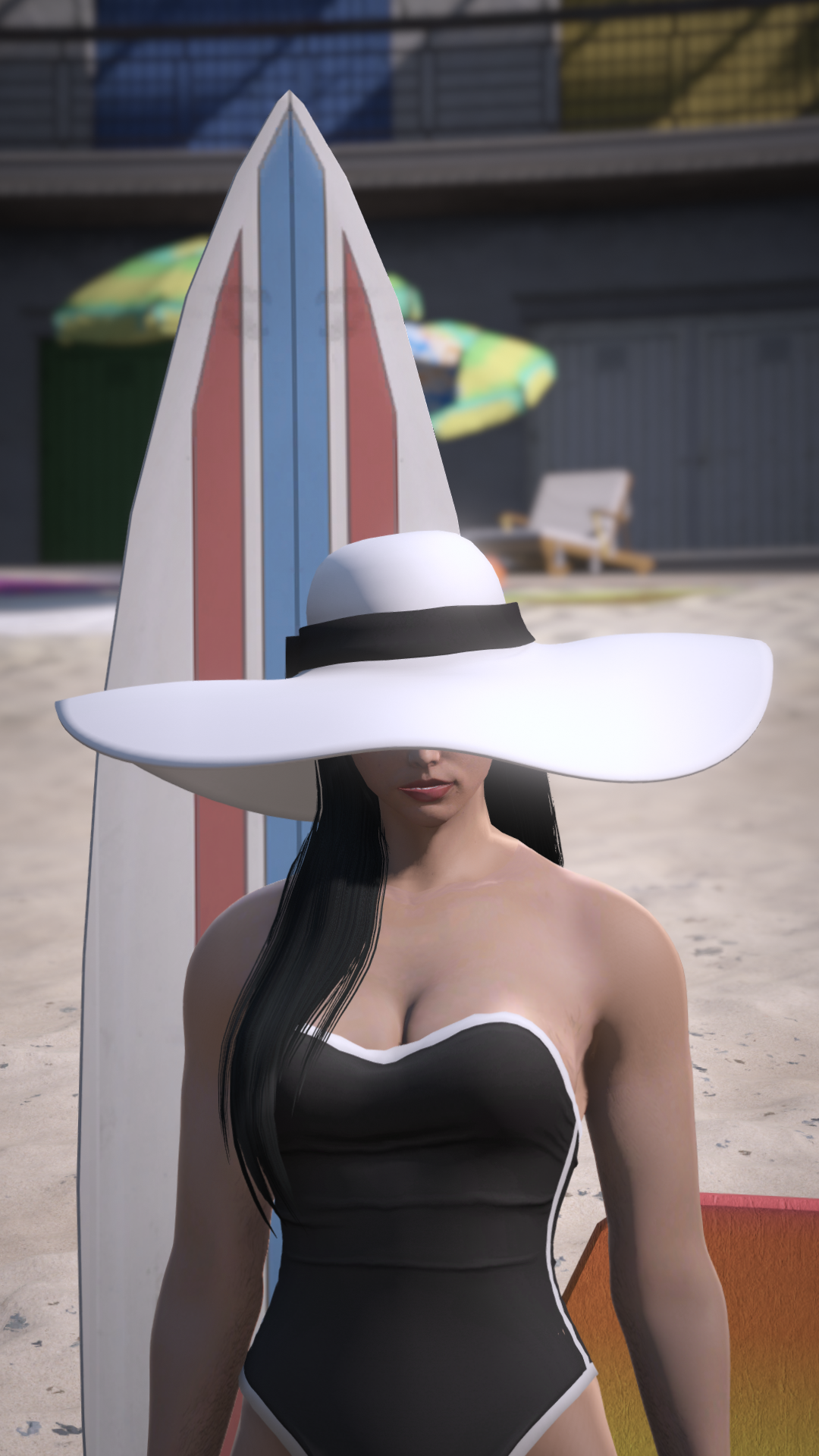 Thumbnail of Oversized Straw Sun Hat in White
