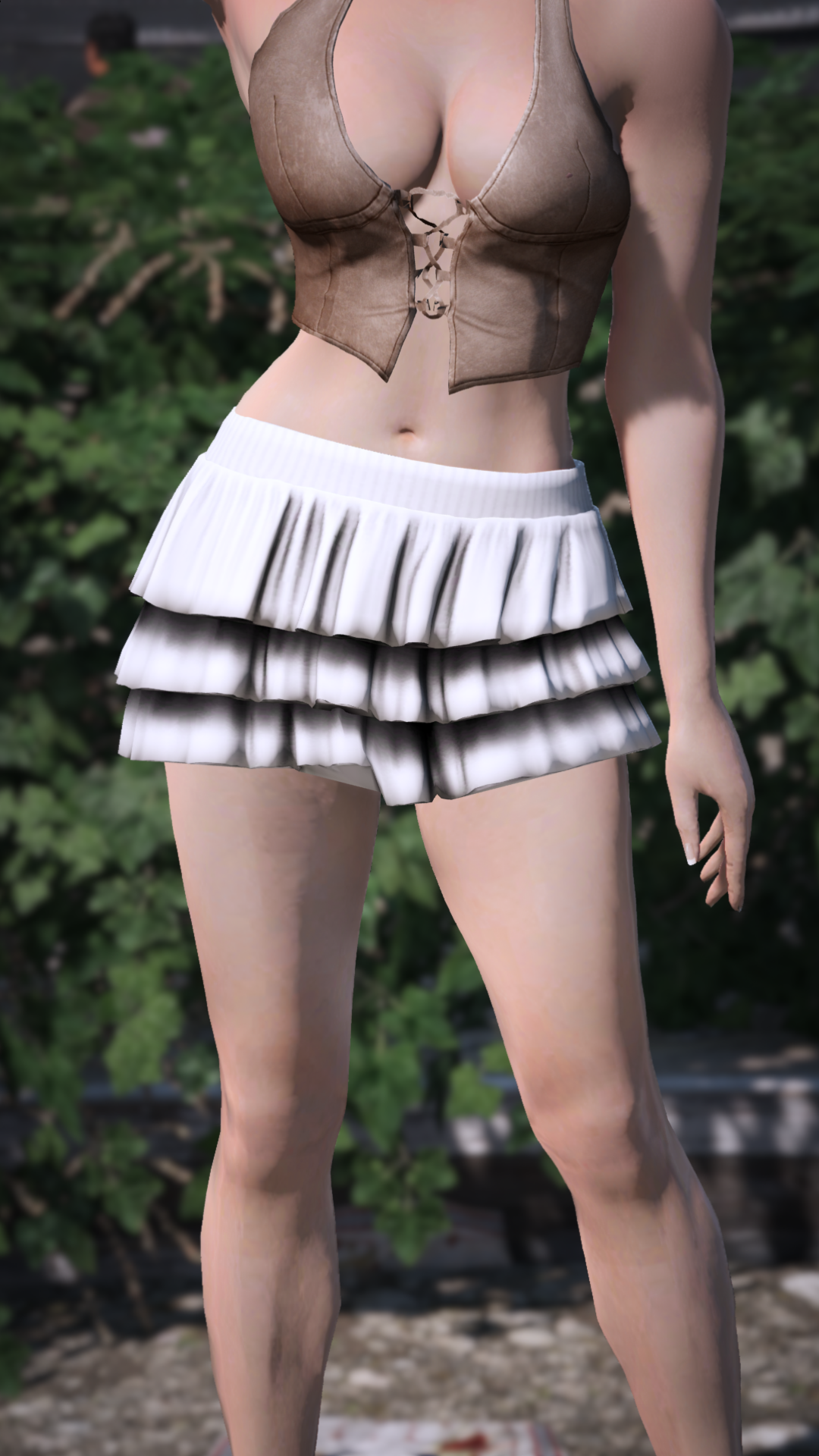 Thumbnail of Tiered Ruffle Miniskirt in White