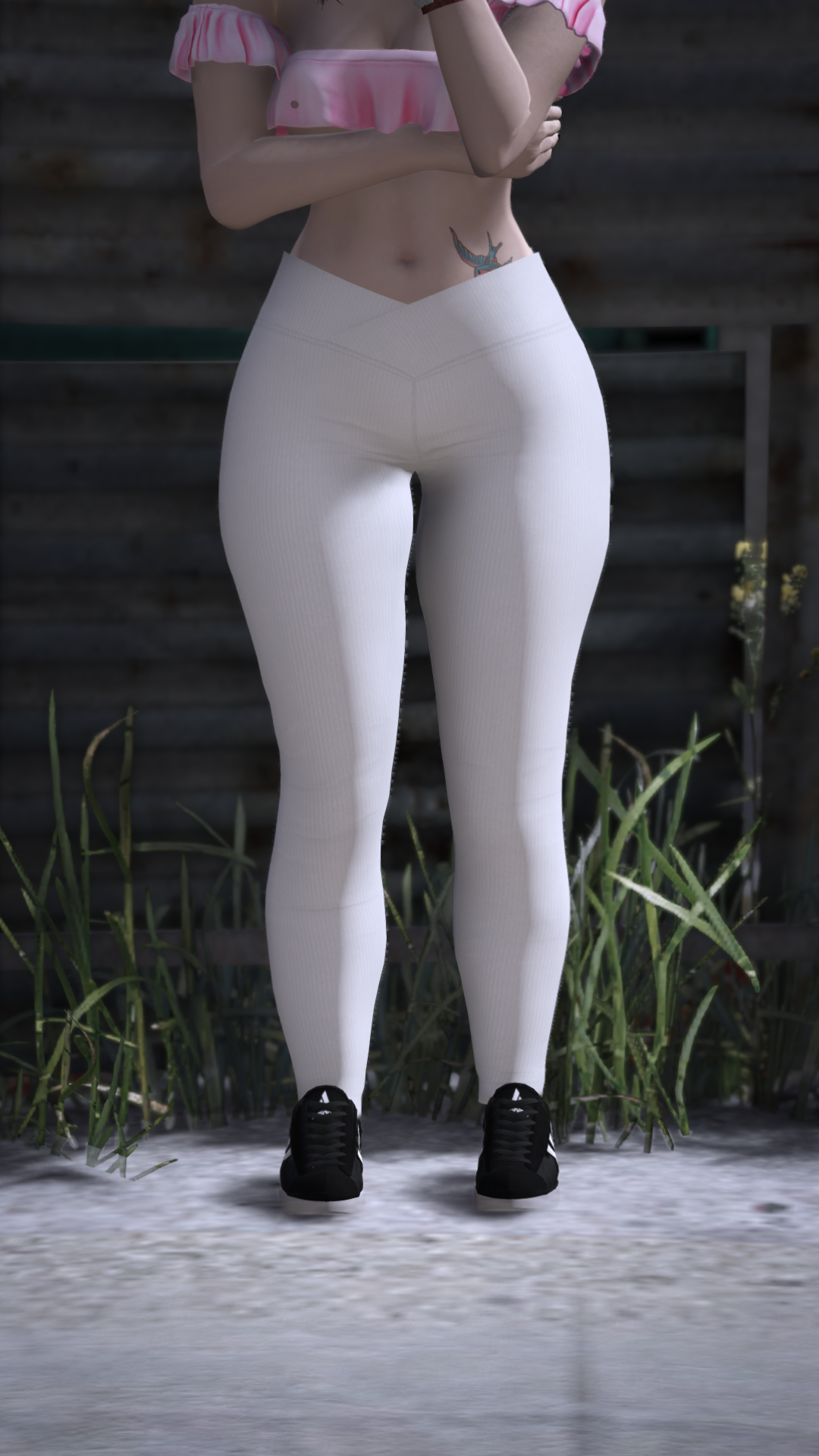 Thumbnail of V-shaped leggings in White