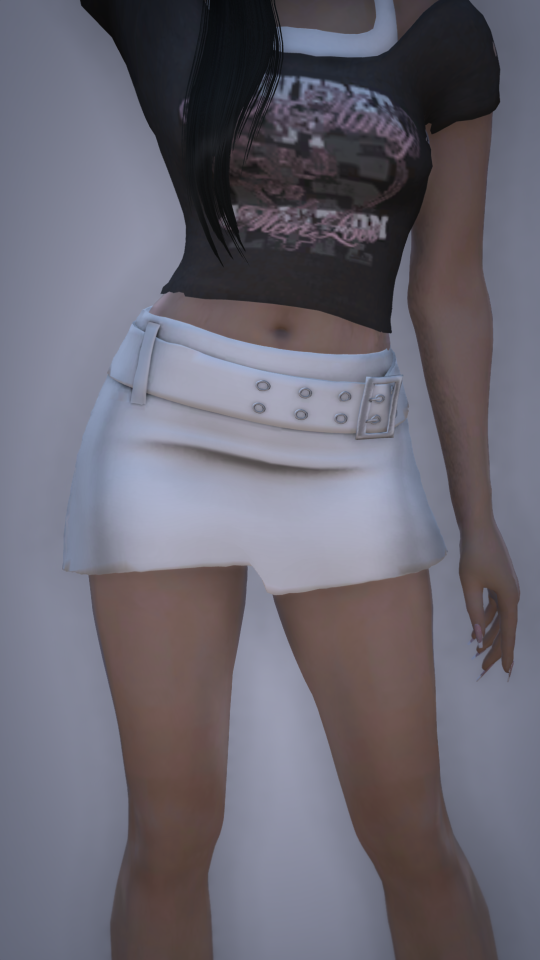Thumbnail of Star Belt Micro Skirt in Full white