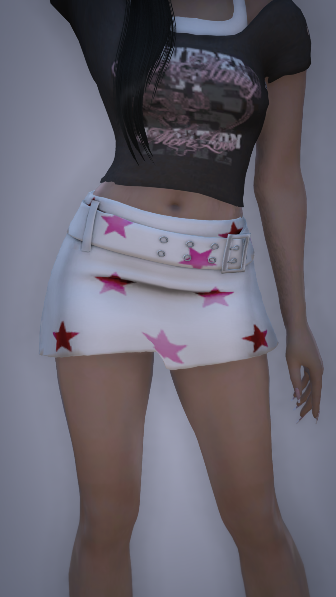 Thumbnail of Star Belt Micro Skirt in White & Red