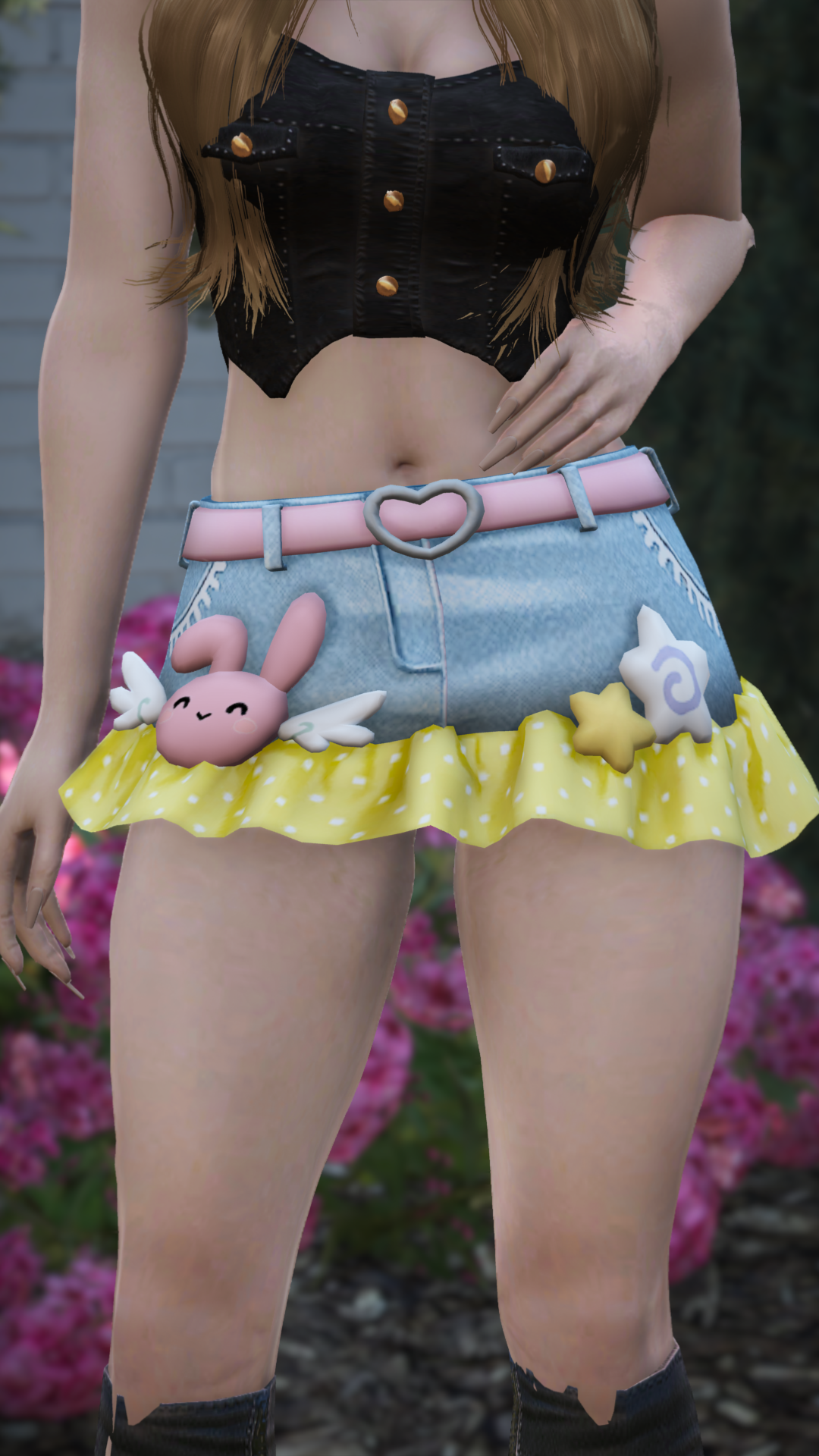 Thumbnail of Kawaii Bunny Ruffle Miniskirt in Yellow