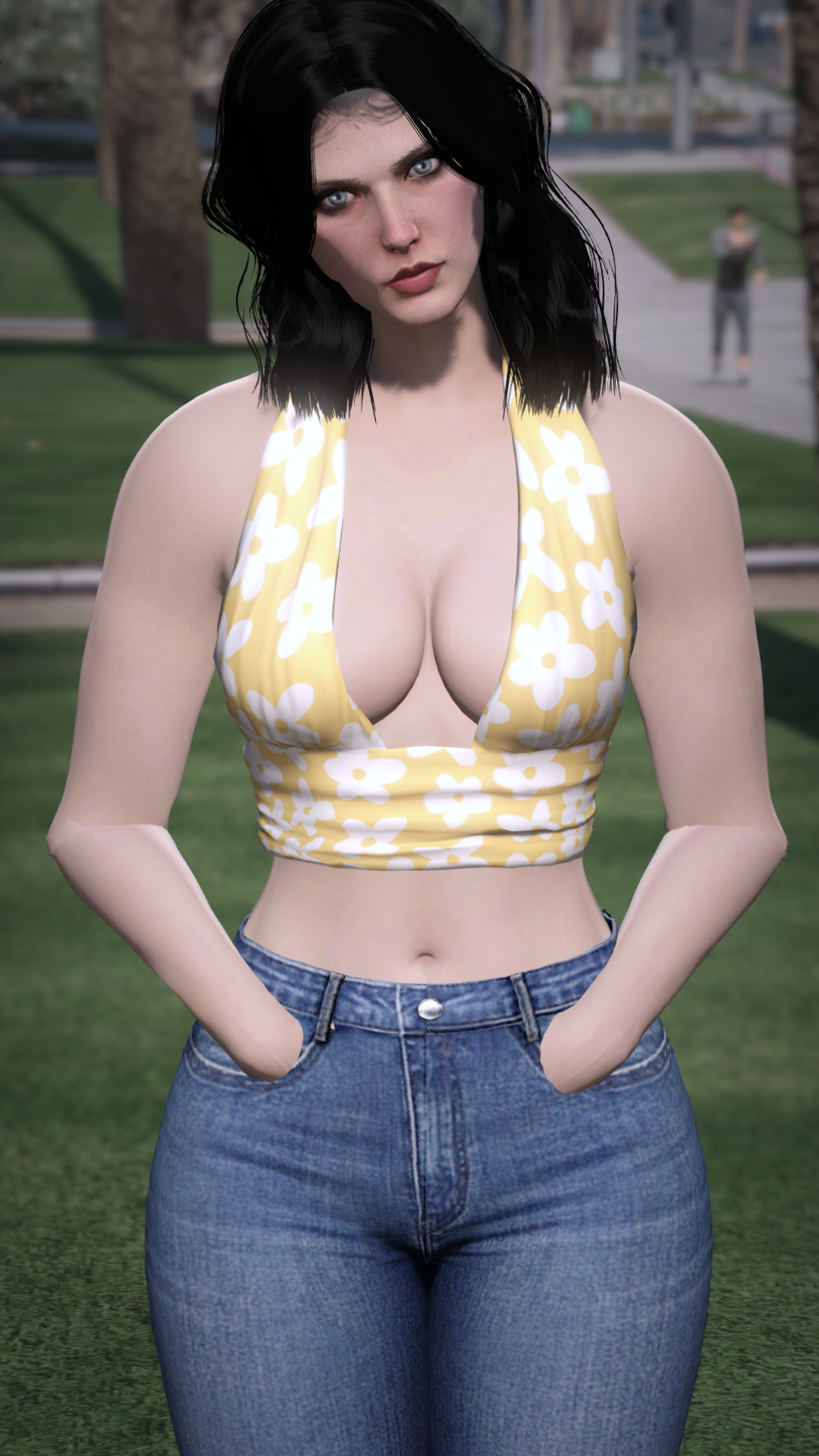 Thumbnail of Plunge Halter Crop in Yellow