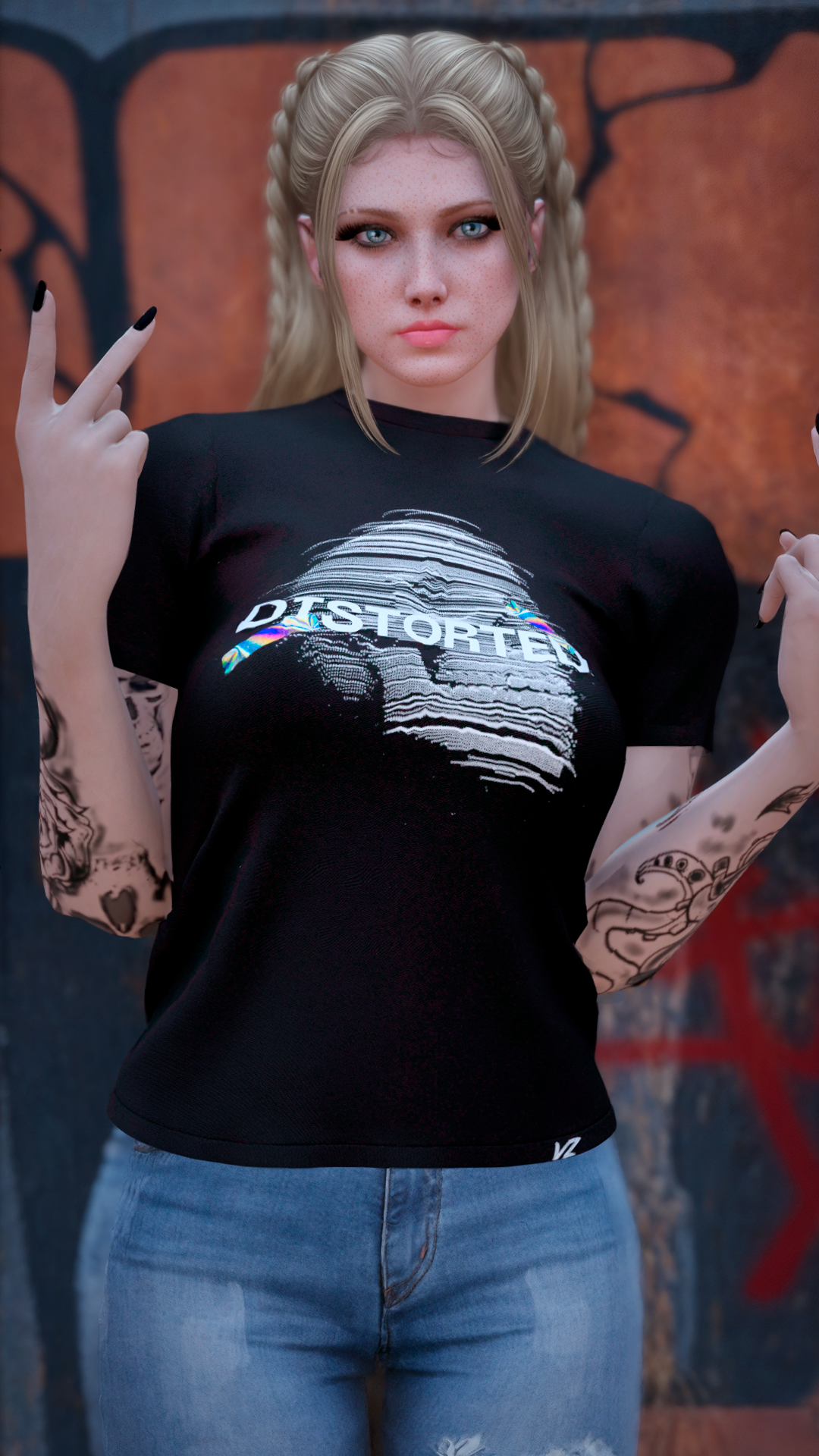 Thumbnail of Grunge T-Shirt (Women) in Distorted