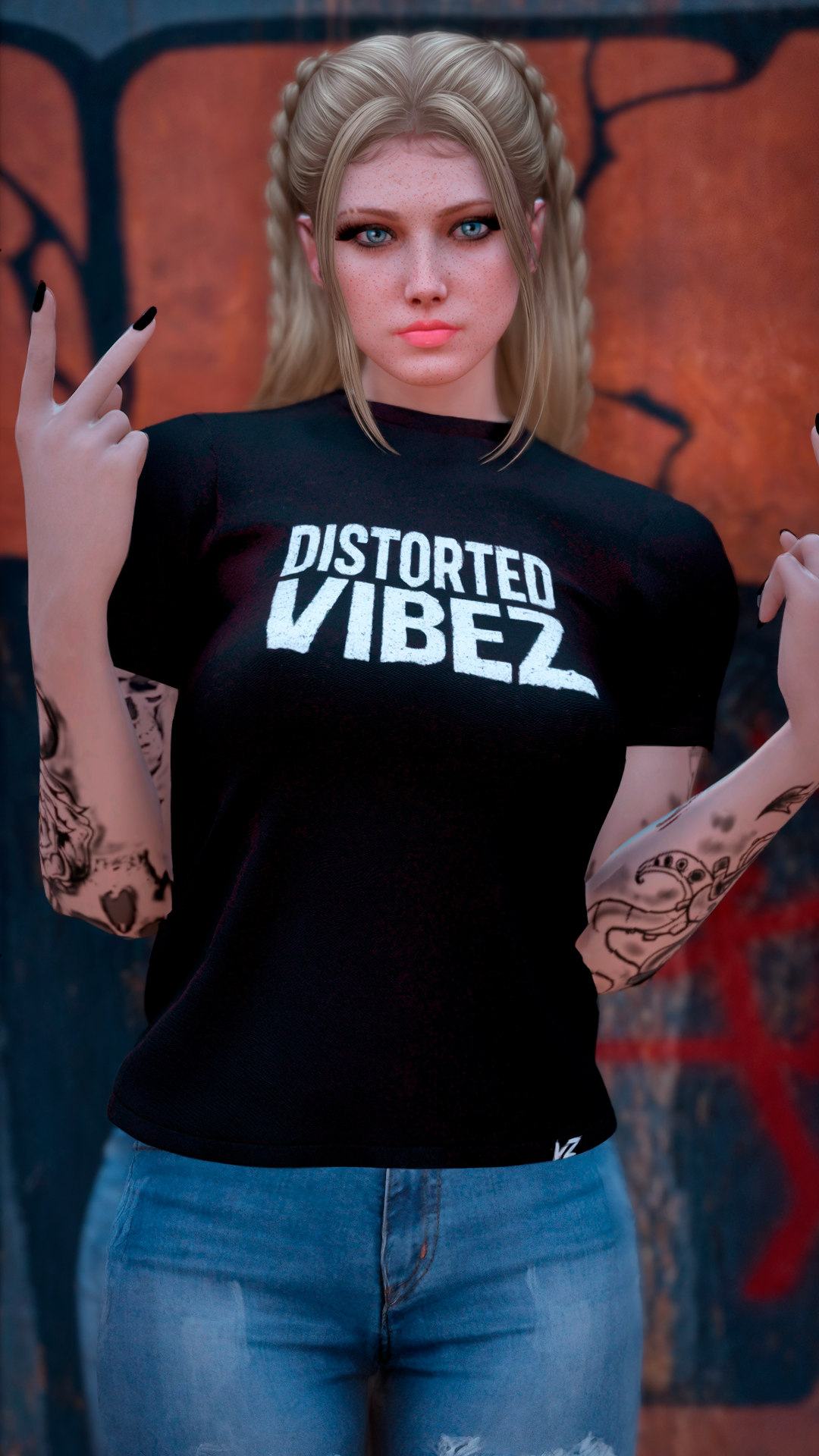Thumbnail of Grunge T-Shirt (Women) in Distorted Vibez