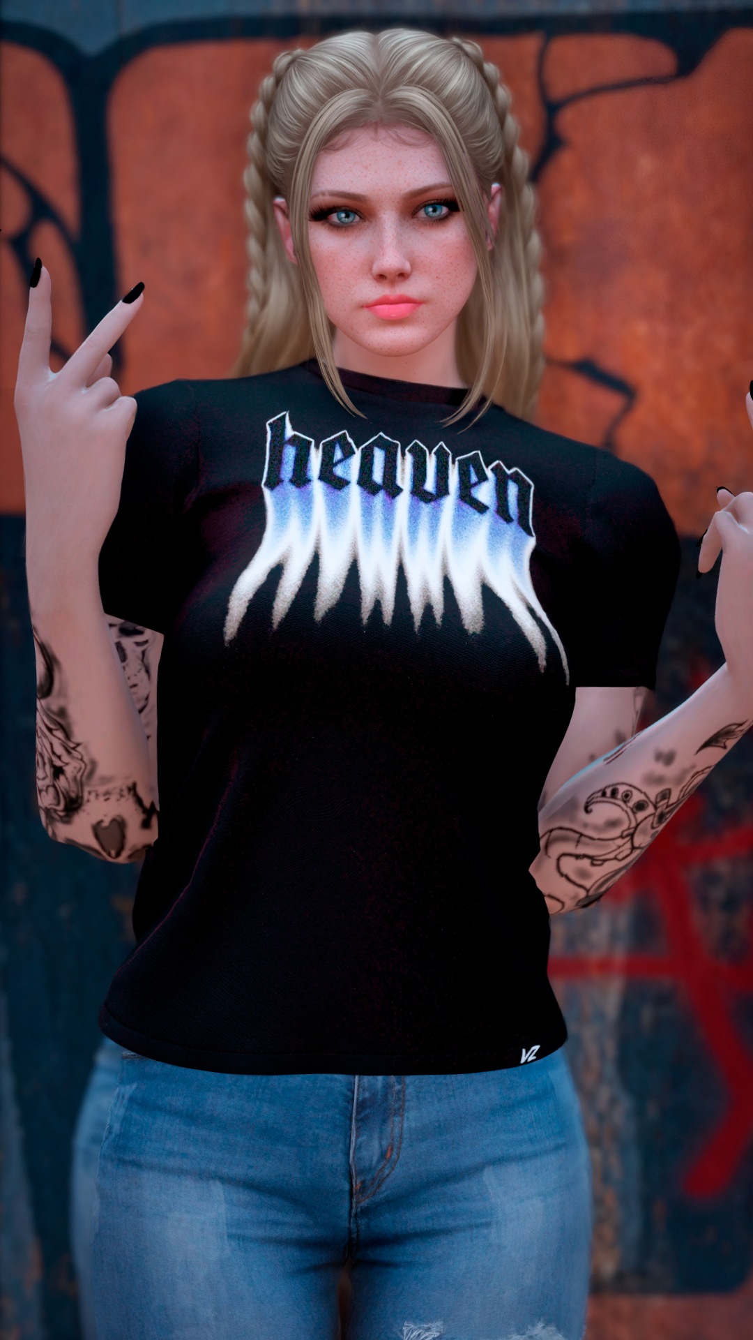Thumbnail of Grunge T-Shirt (Women) in Heaven