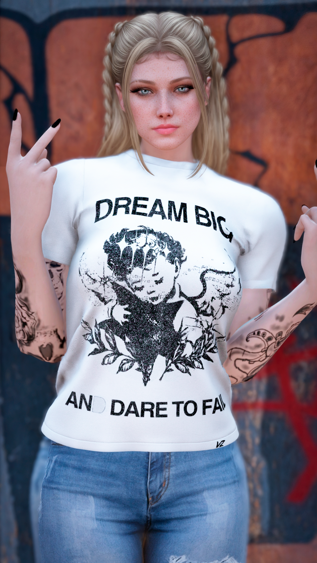 Thumbnail of Grunge T-Shirt (Women) in Dream Big