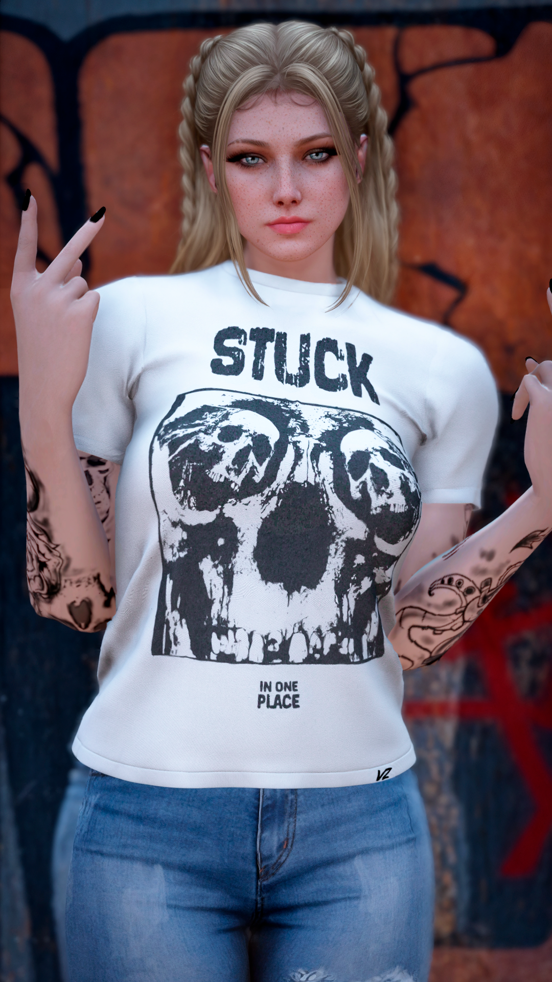 Thumbnail of Grunge T-Shirt (Women) in Stuck-W