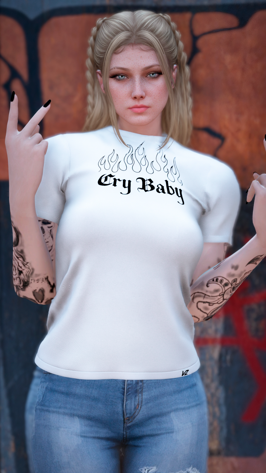 Thumbnail of Grunge T-Shirt (Women) in Cry Baby