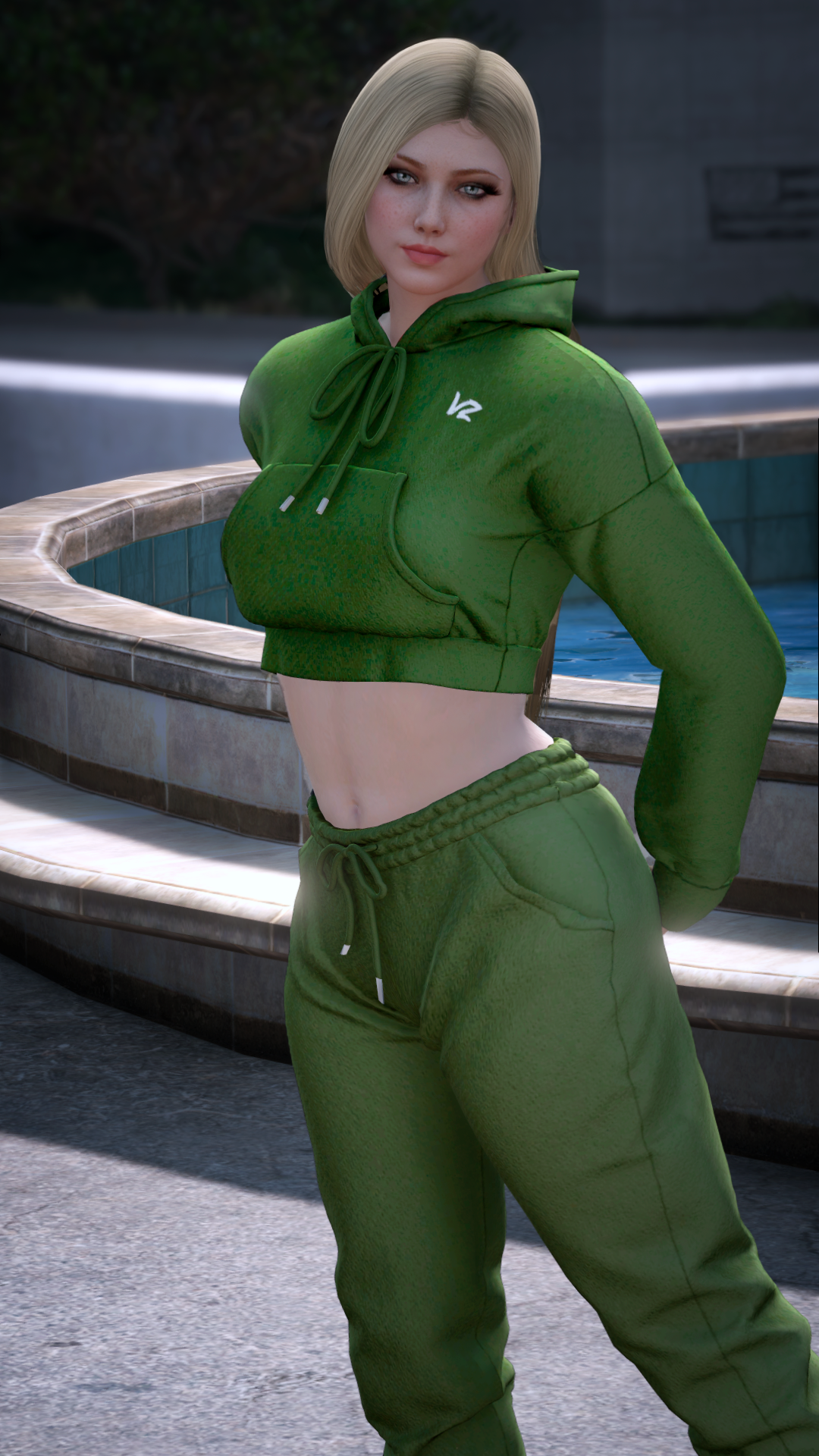 Thumbnail of Vibez Cozy Tracksuit in Green